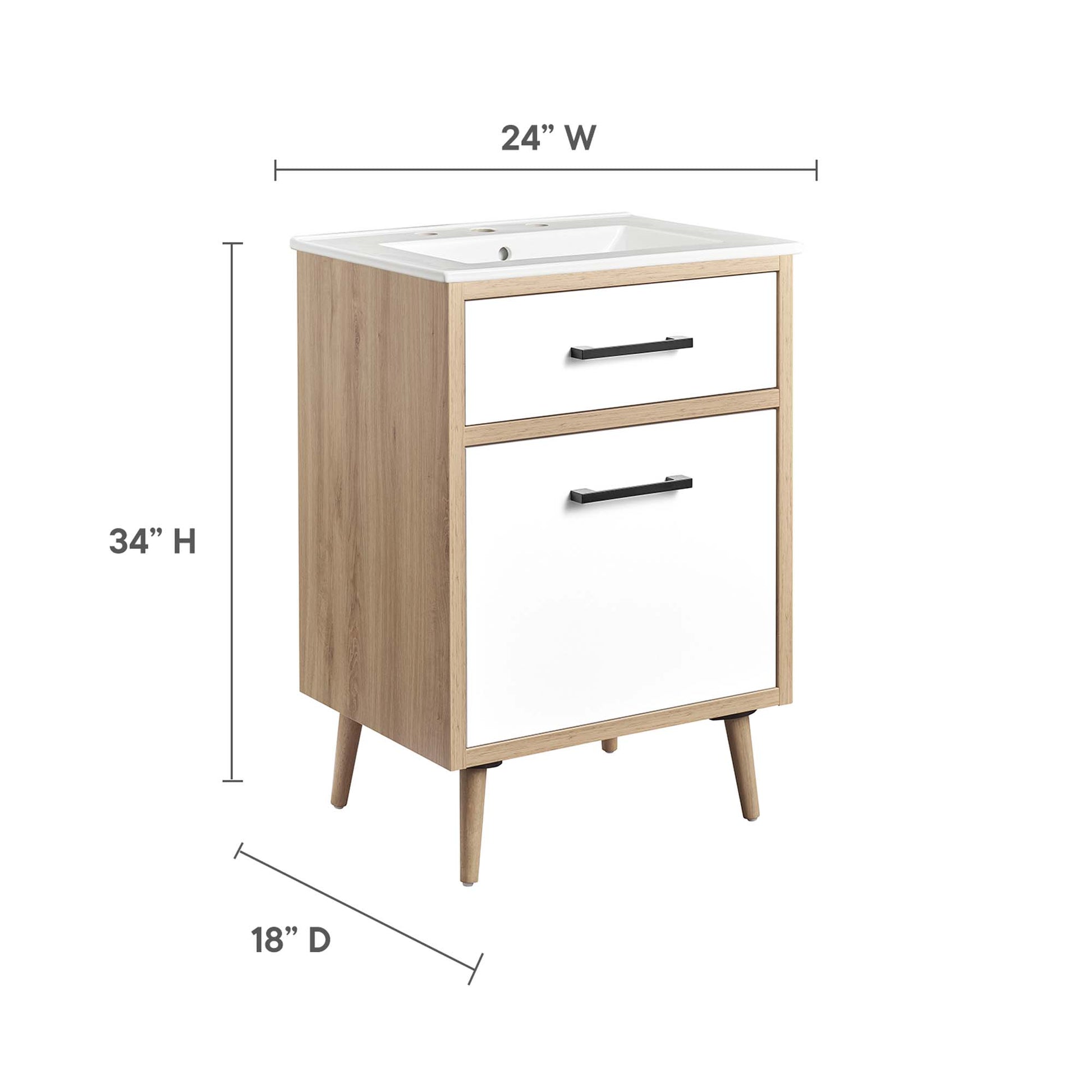 Maverick 24" Bathroom Vanity by Modway - Best Buy Furniture