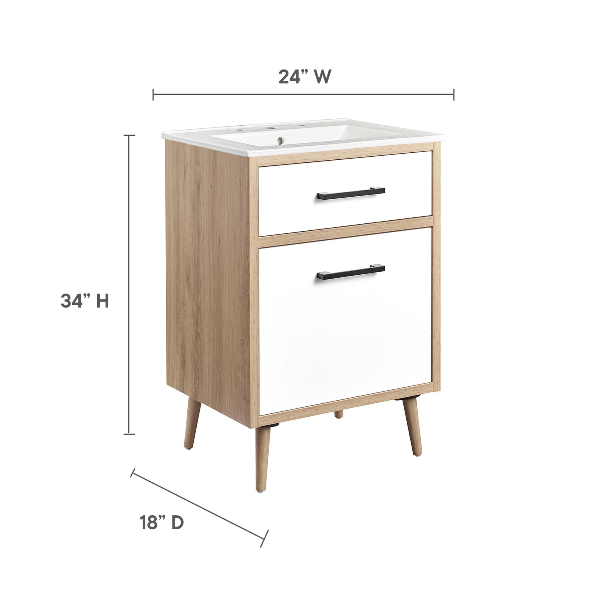 Maverick 24" Bathroom Vanity by Modway - Best Buy Furniture