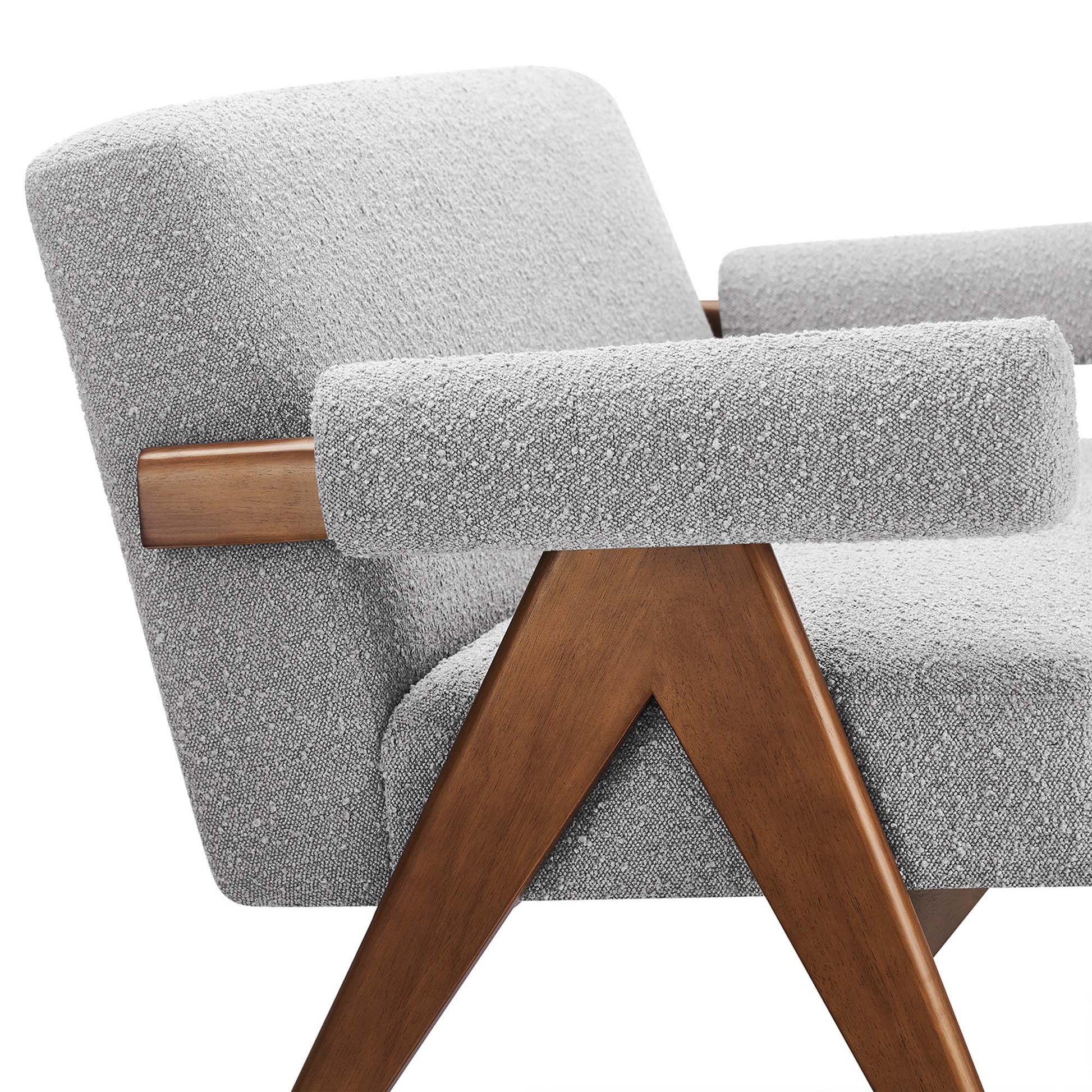 Lyra Boucle Fabric Loveseat by Modway - Best Buy Furniture