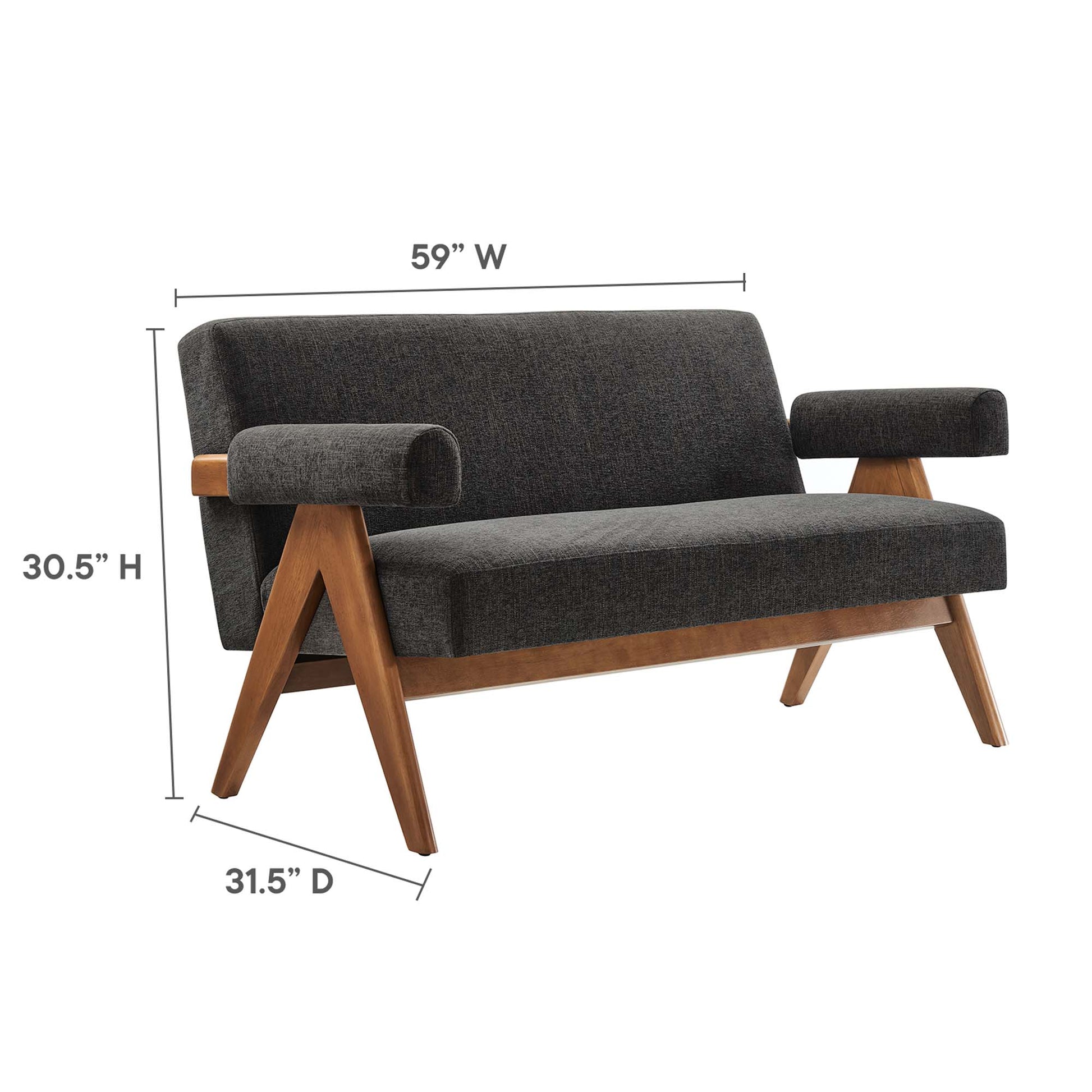 Lyra Fabric Loveseat by Modway - Best Buy Furniture