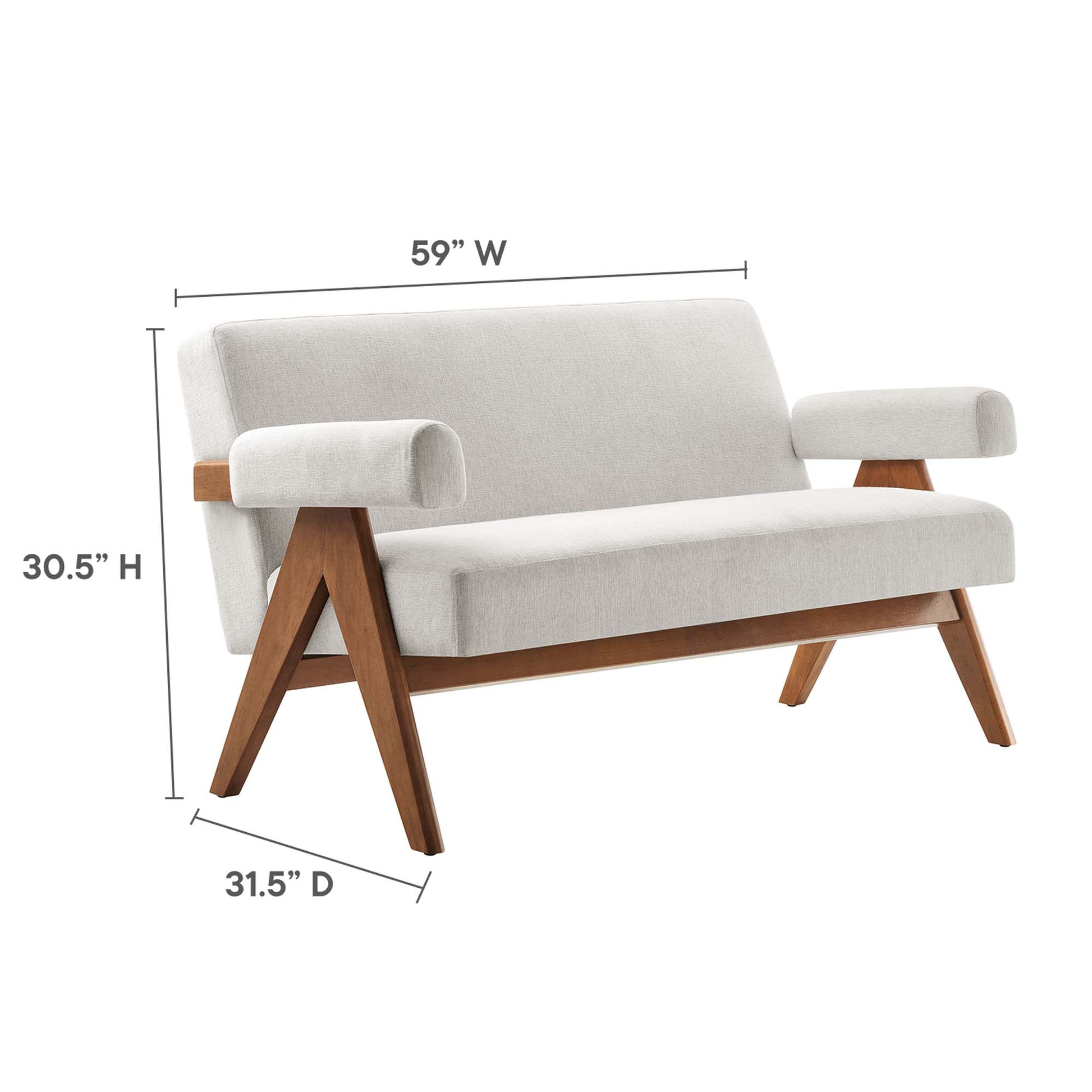 Lyra Fabric Loveseat by Modway - Best Buy Furniture
