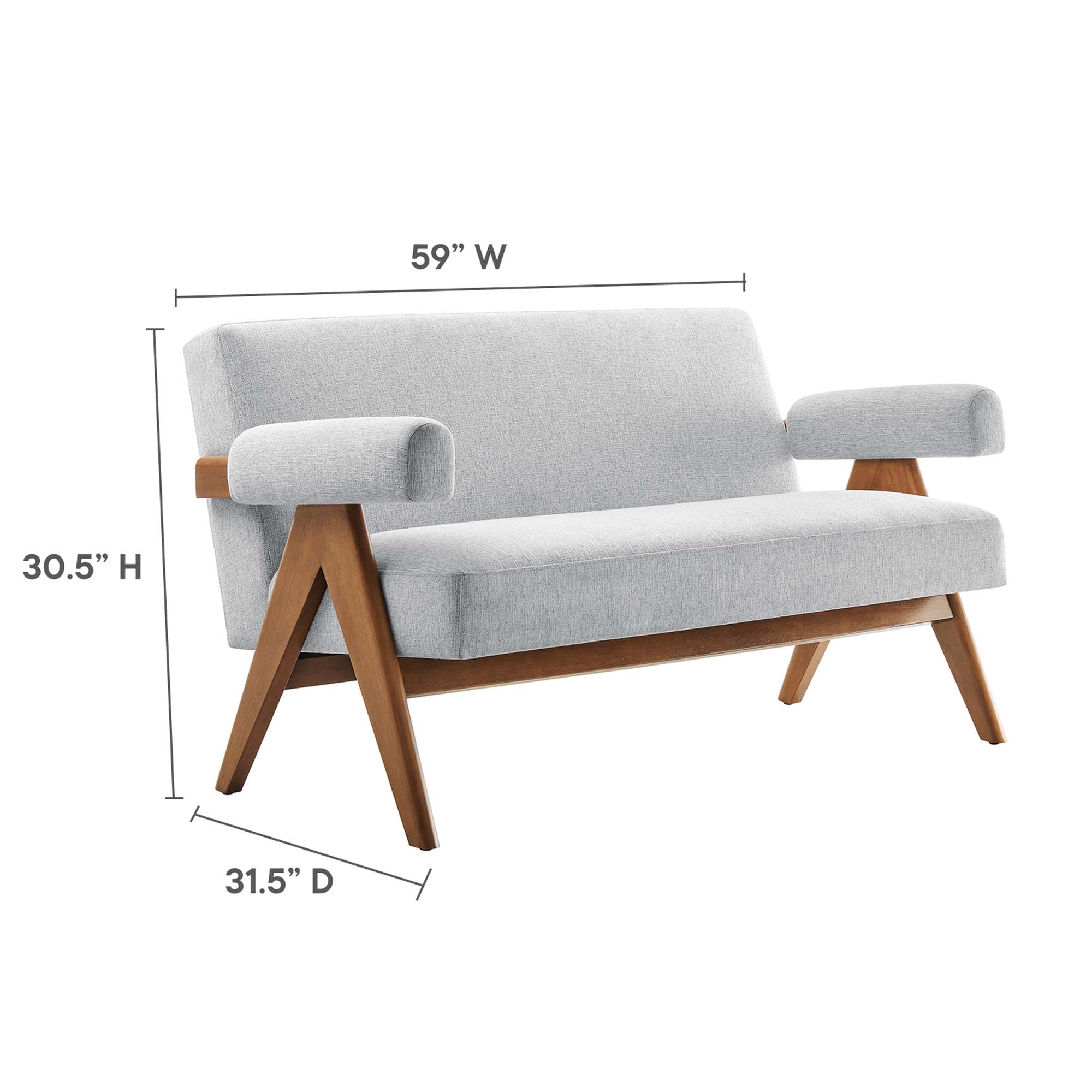 Lyra Fabric Loveseat by Modway - Best Buy Furniture