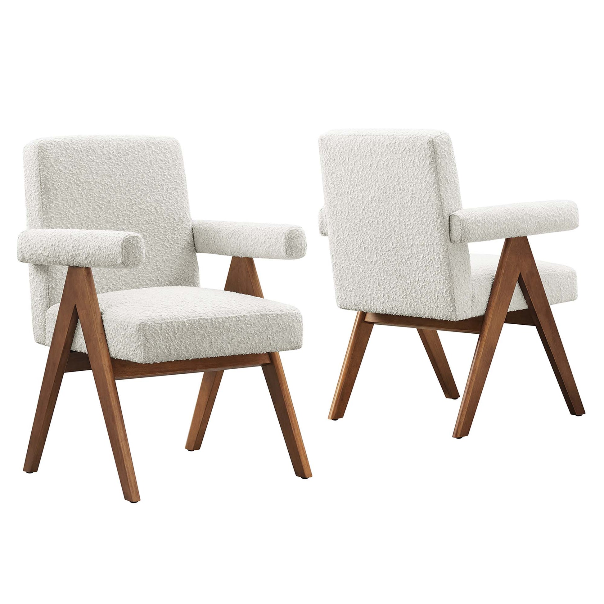 Lyra Boucle Fabric Dining Room Chair Set of 2 by Modway - Best Buy Furniture