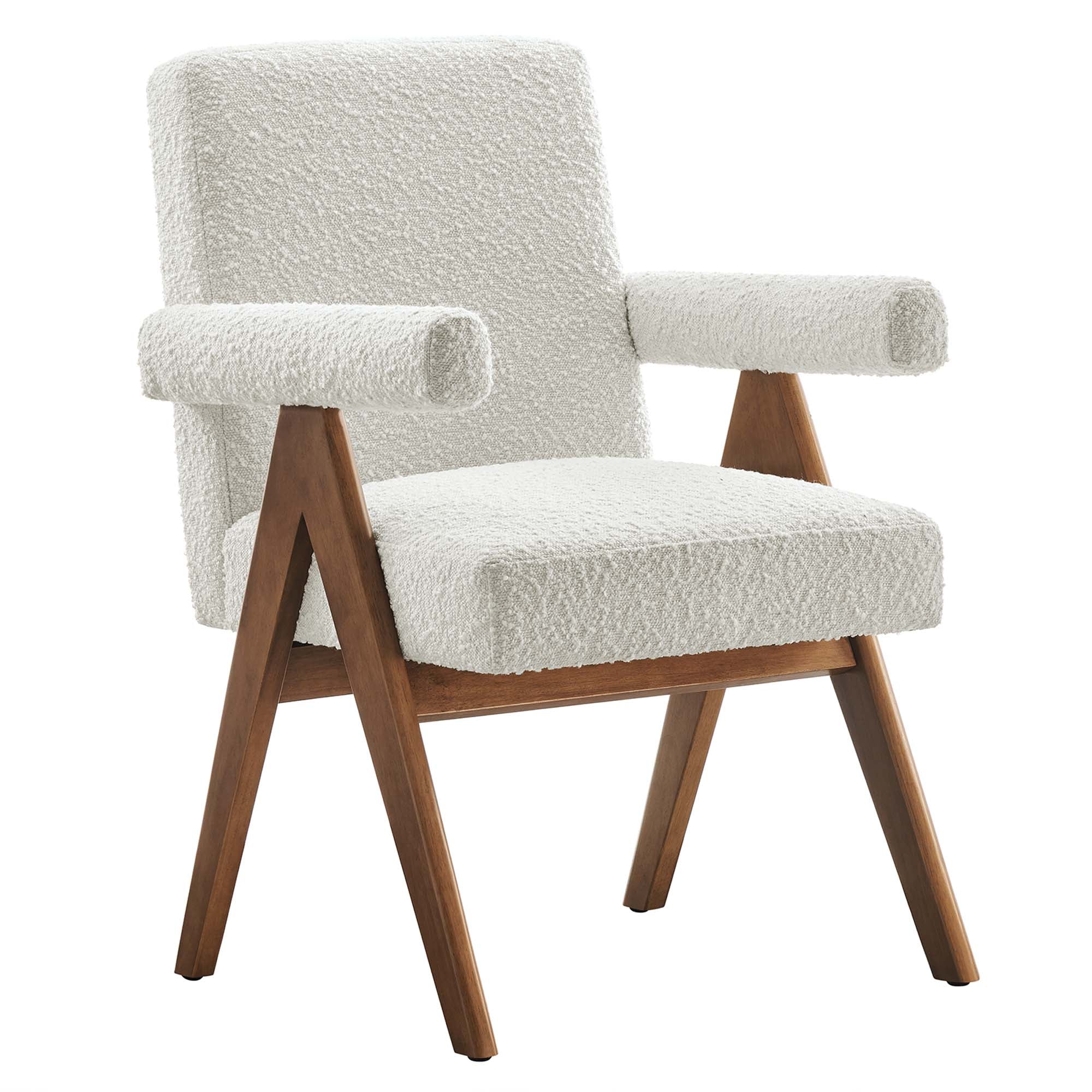 Lyra Boucle Fabric Dining Room Chair Set of 2 by Modway - Best Buy Furniture