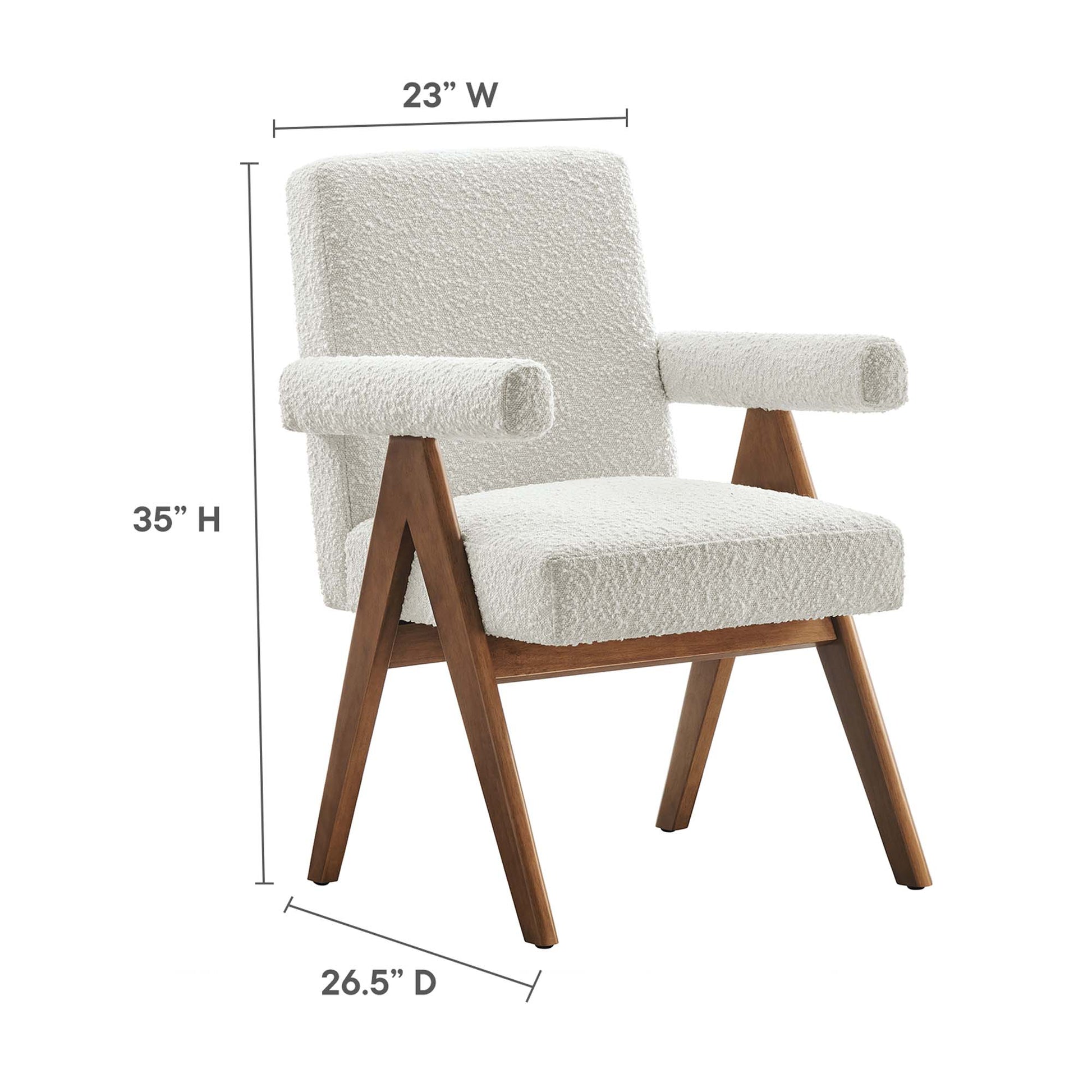 Lyra Boucle Fabric Dining Room Chair Set of 2 by Modway - Best Buy Furniture