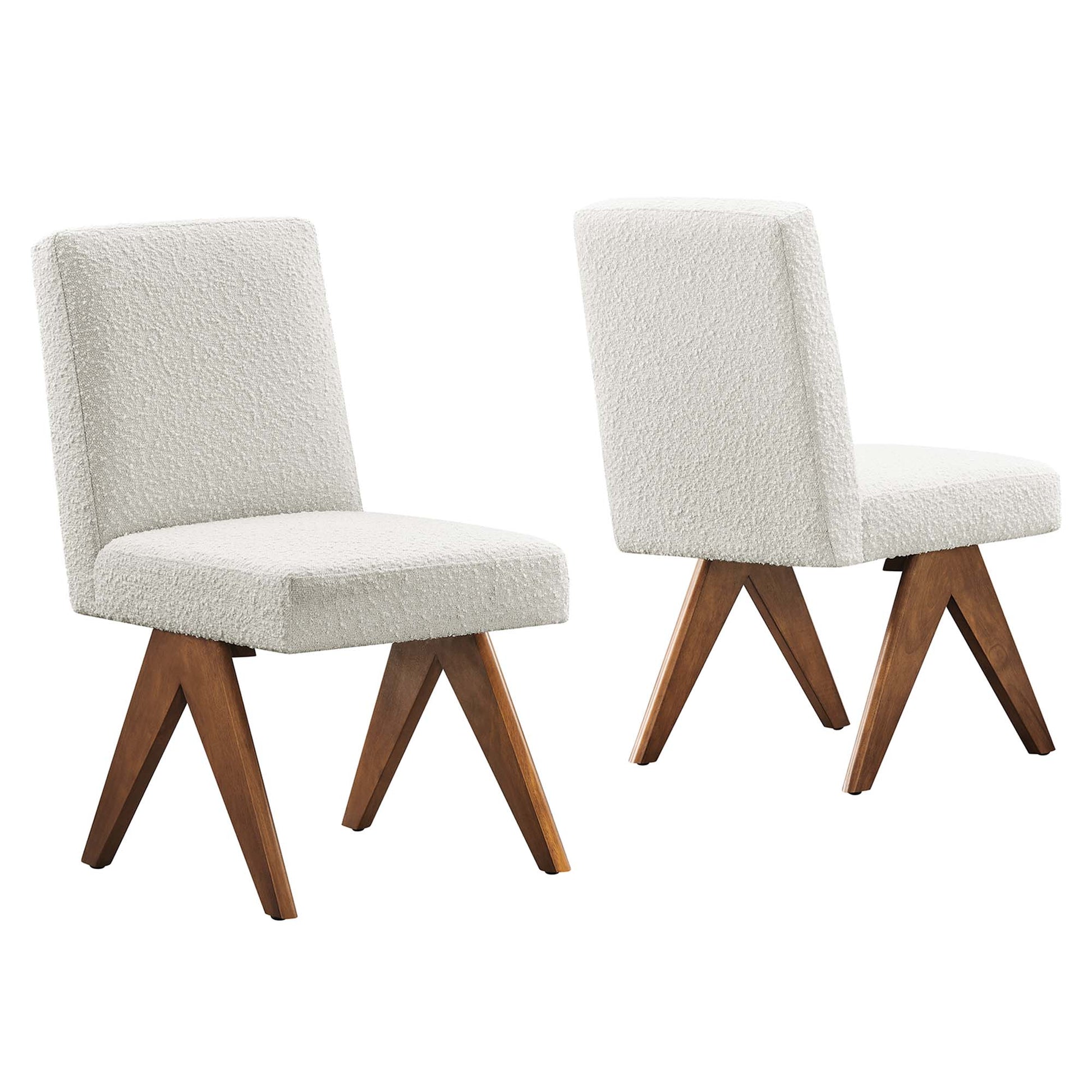Lyra Boucle Fabric Dining Room Side Chair Set of 2 by Modway - Best Buy Furniture