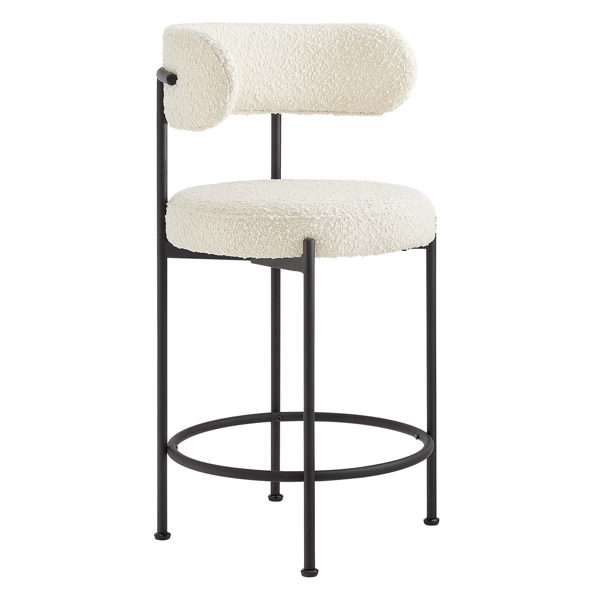 Albie Boucle Fabric Counter Stools Set of 2 by Modway - Best Buy Furniture