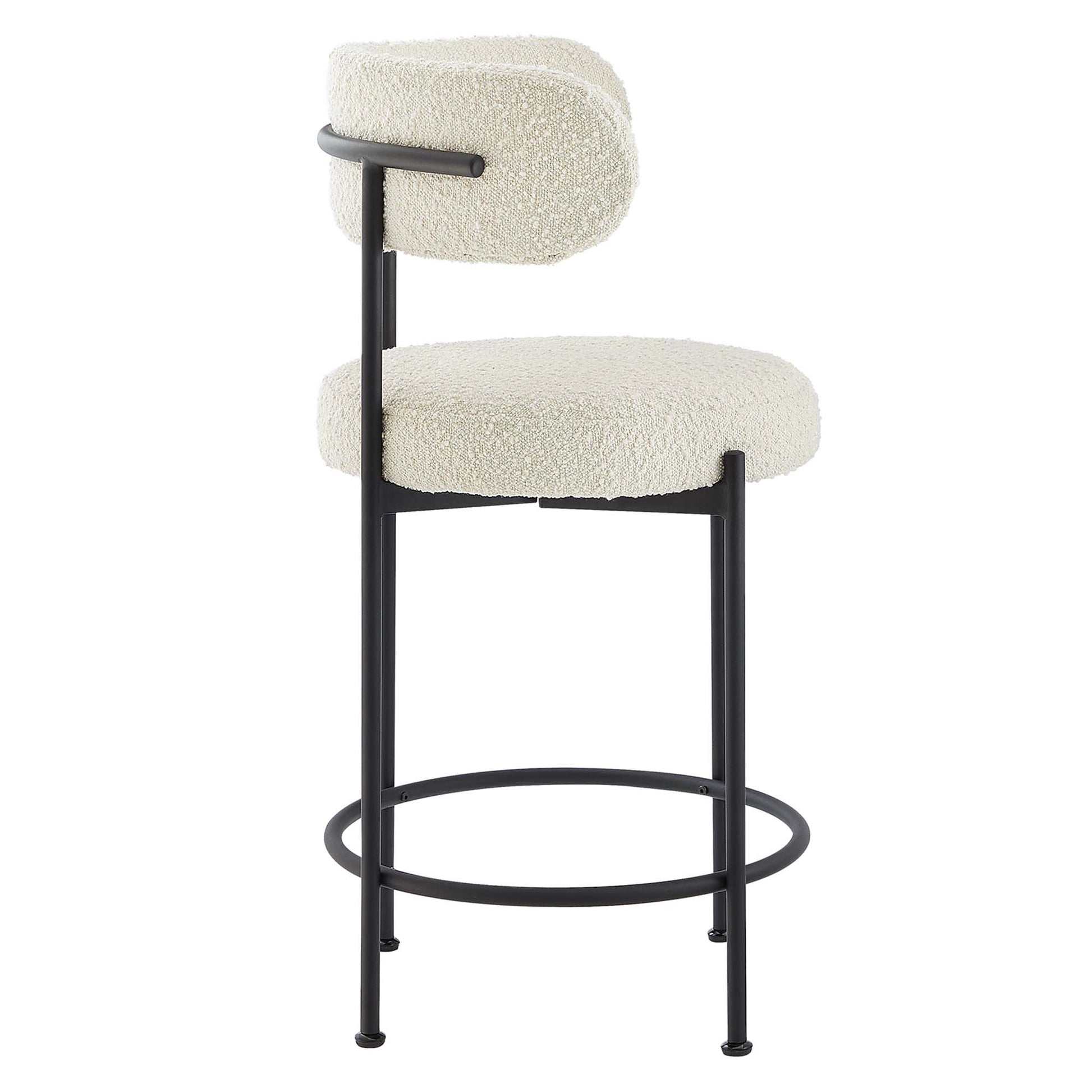 Albie Boucle Fabric Counter Stools Set of 2 by Modway - Best Buy Furniture