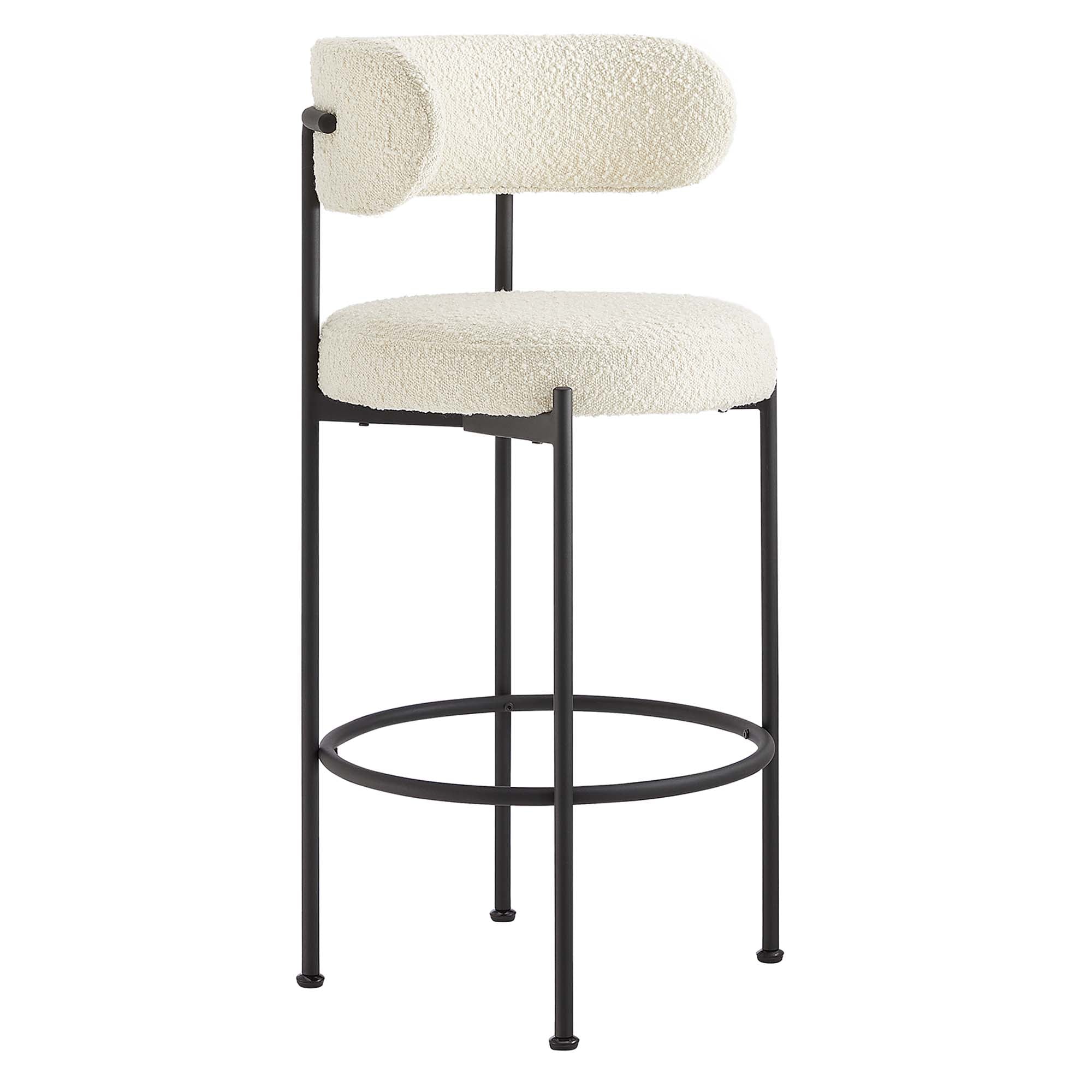 Albie Boucle Fabric Bar Stools Set of 2 by Modway - Best Buy Furniture