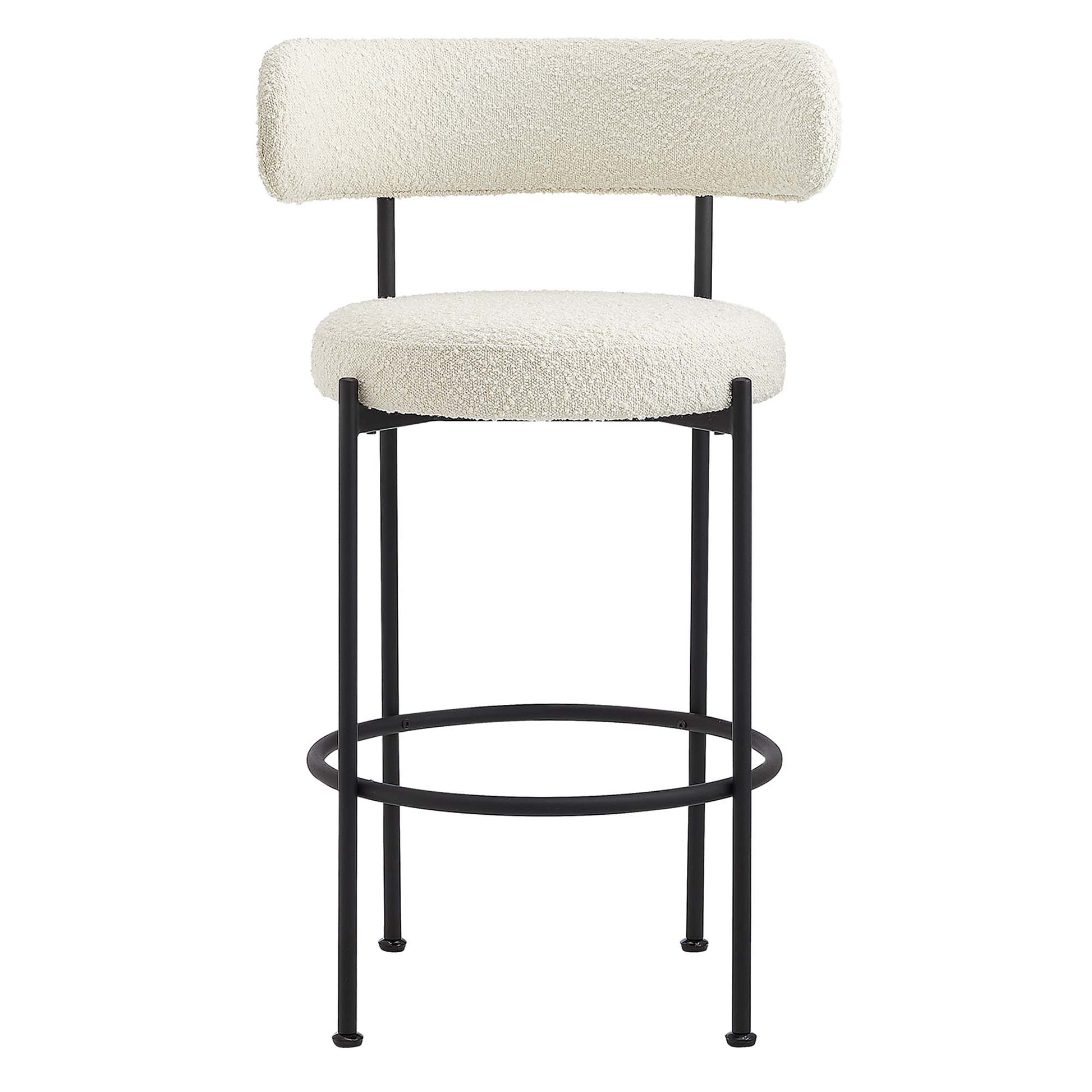Albie Boucle Fabric Bar Stools Set of 2 by Modway - Best Buy Furniture