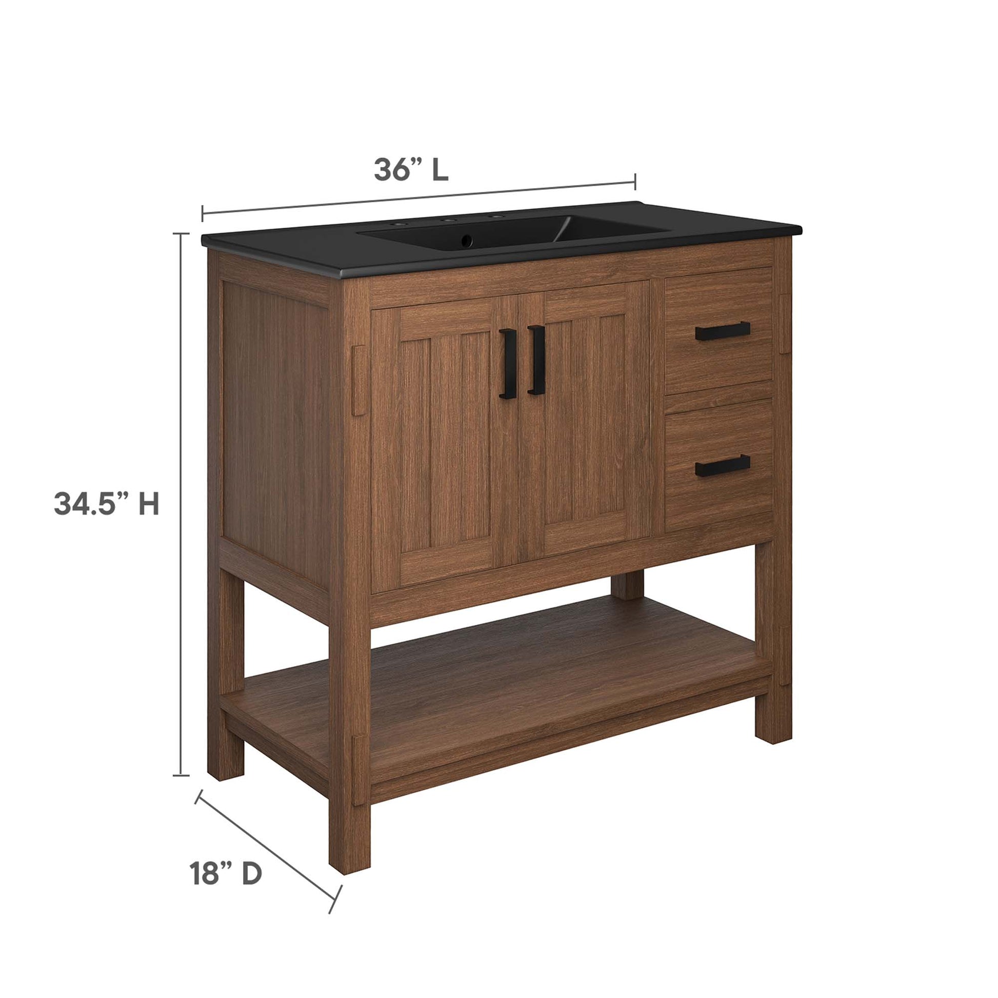 Ashlyn 36� Wood Bathroom Vanity by Modway - Best Buy Furniture