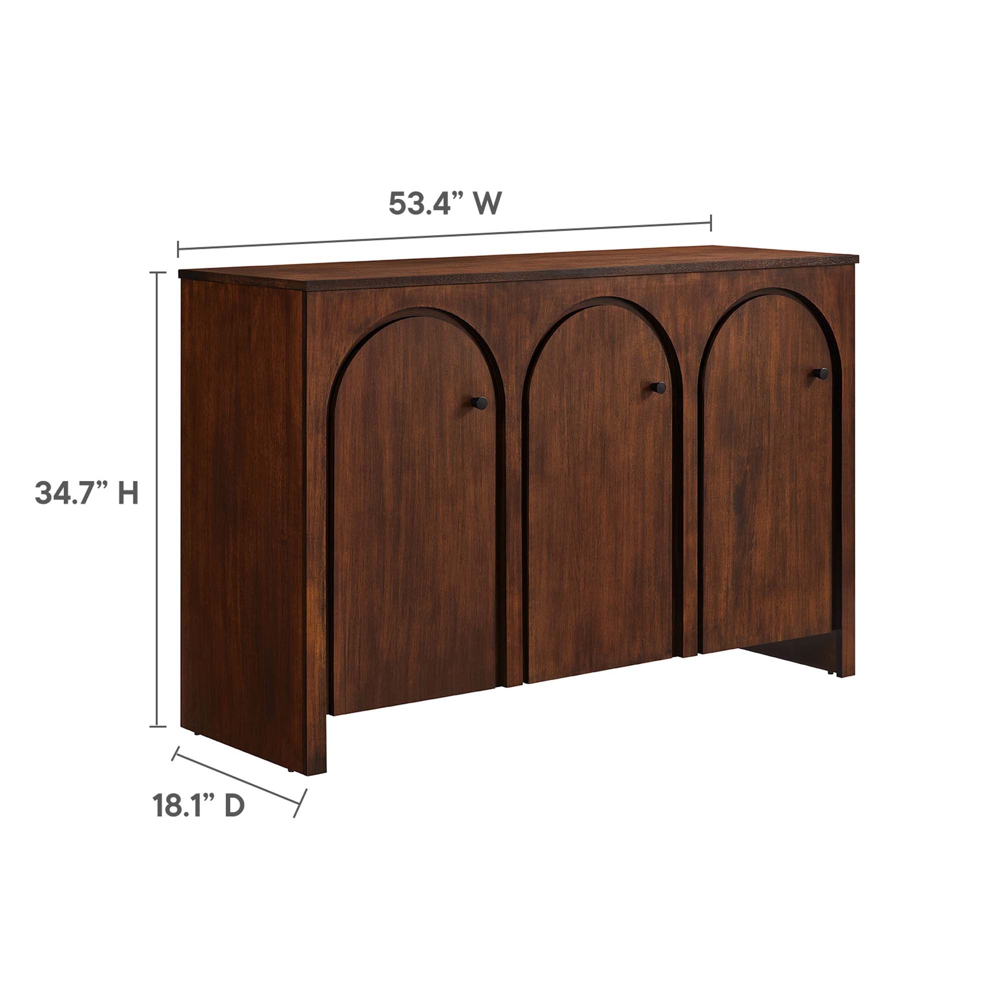 Appia 3-Door Arched Door Sideboard Storage Cabinet by Modway - Best Buy Furniture