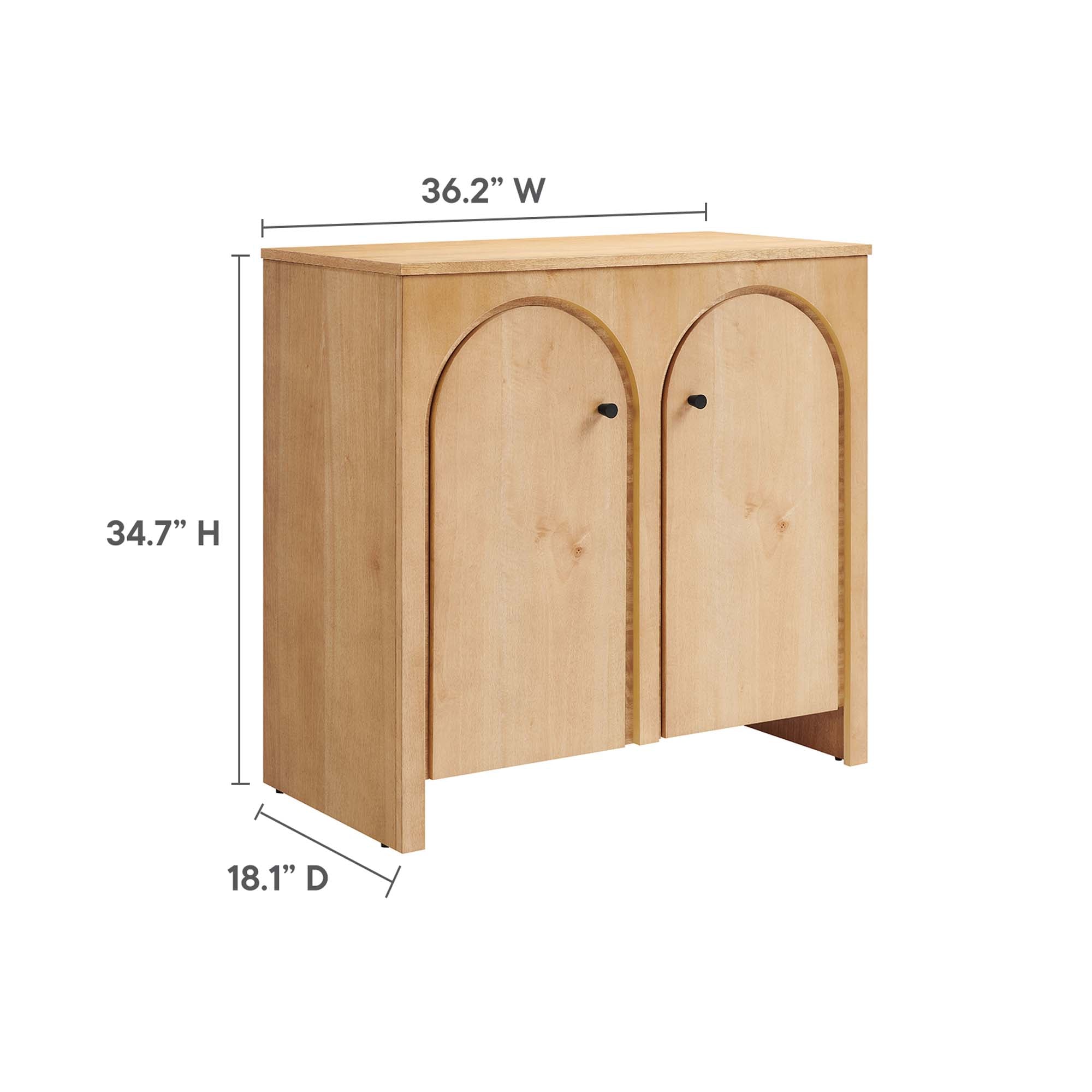 Appia 2-Door Arched Door Storage Cabinet by Modway - Best Buy Furniture