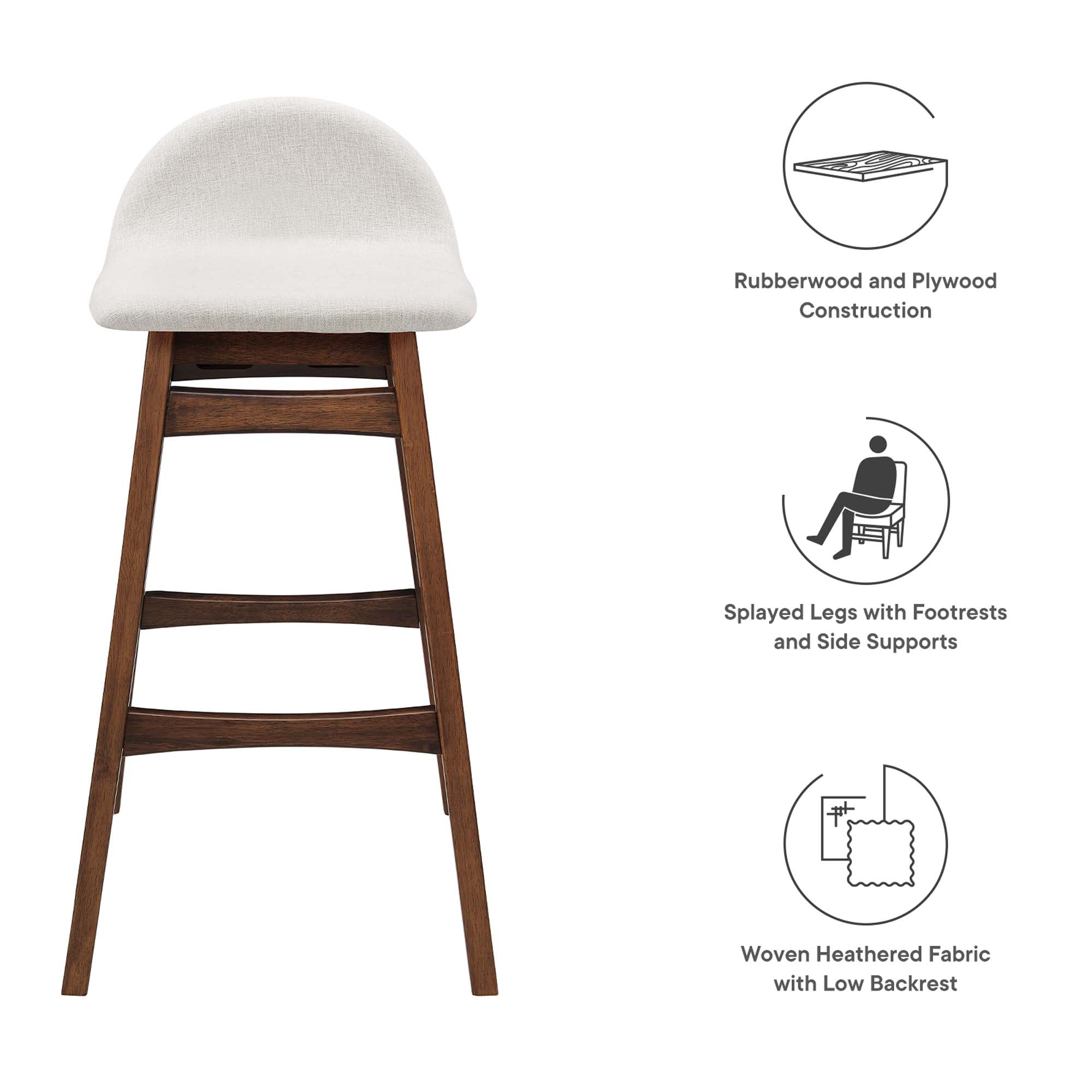 Juno Wood Bar Stool Set of 2 by Modway