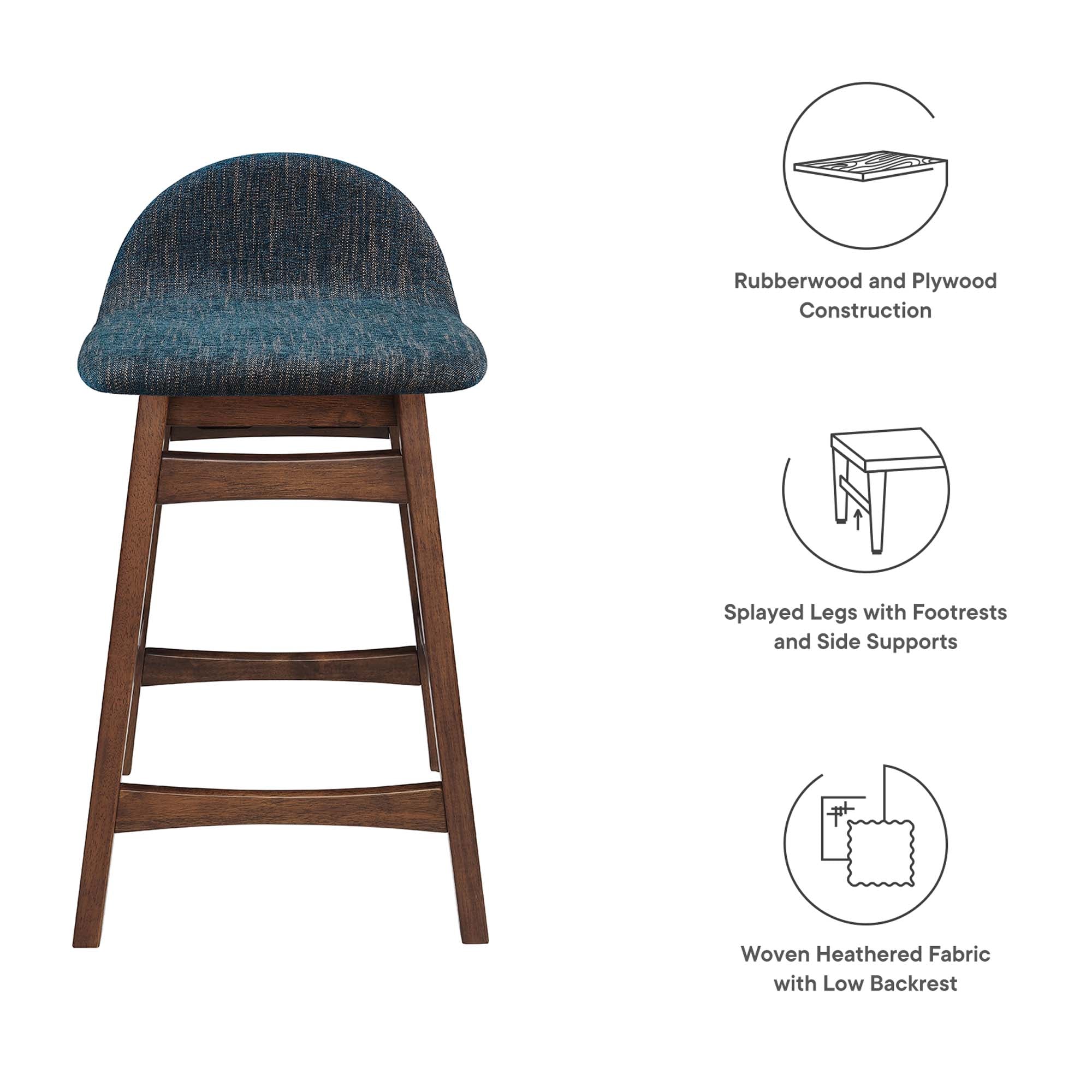 Juno Wood Counter Stool Set of 2 by Modway
