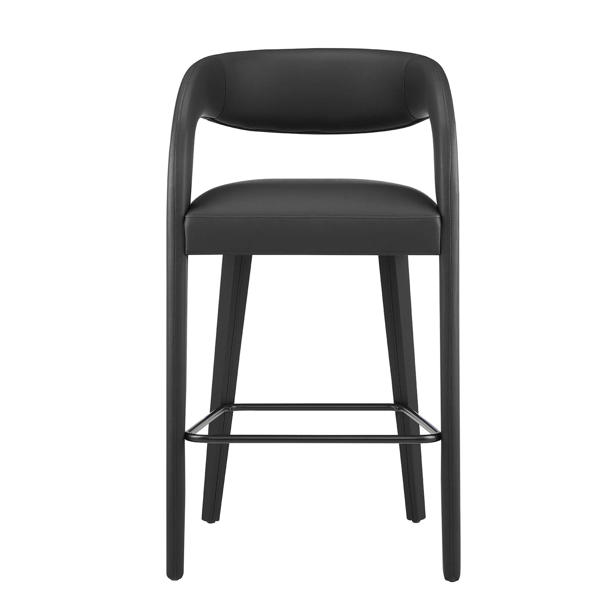 Pinnacle Vegan Leather Bar Stool Set of 2 by Modway