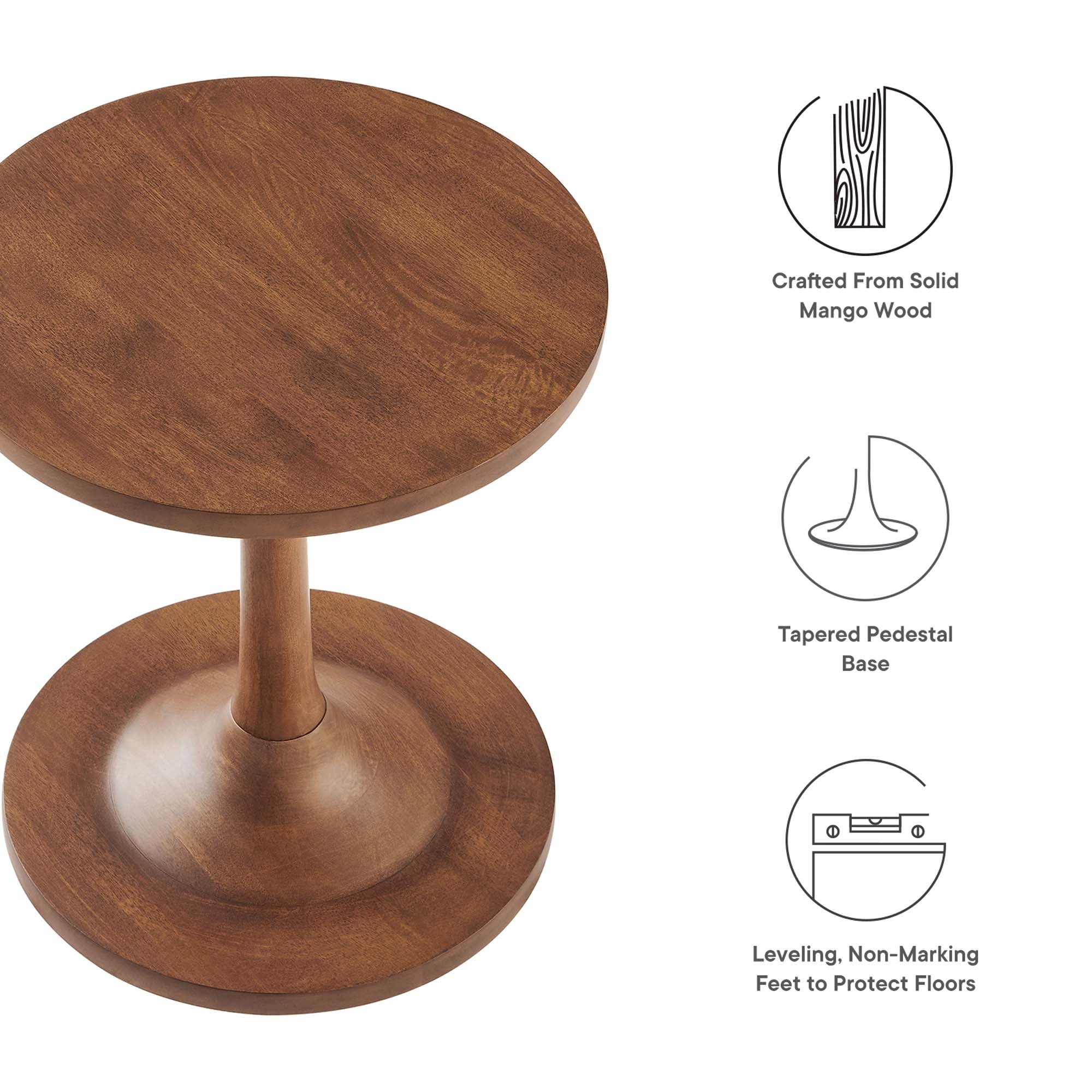 Lina Round Wood Side Table by Modway - Best Buy Furniture