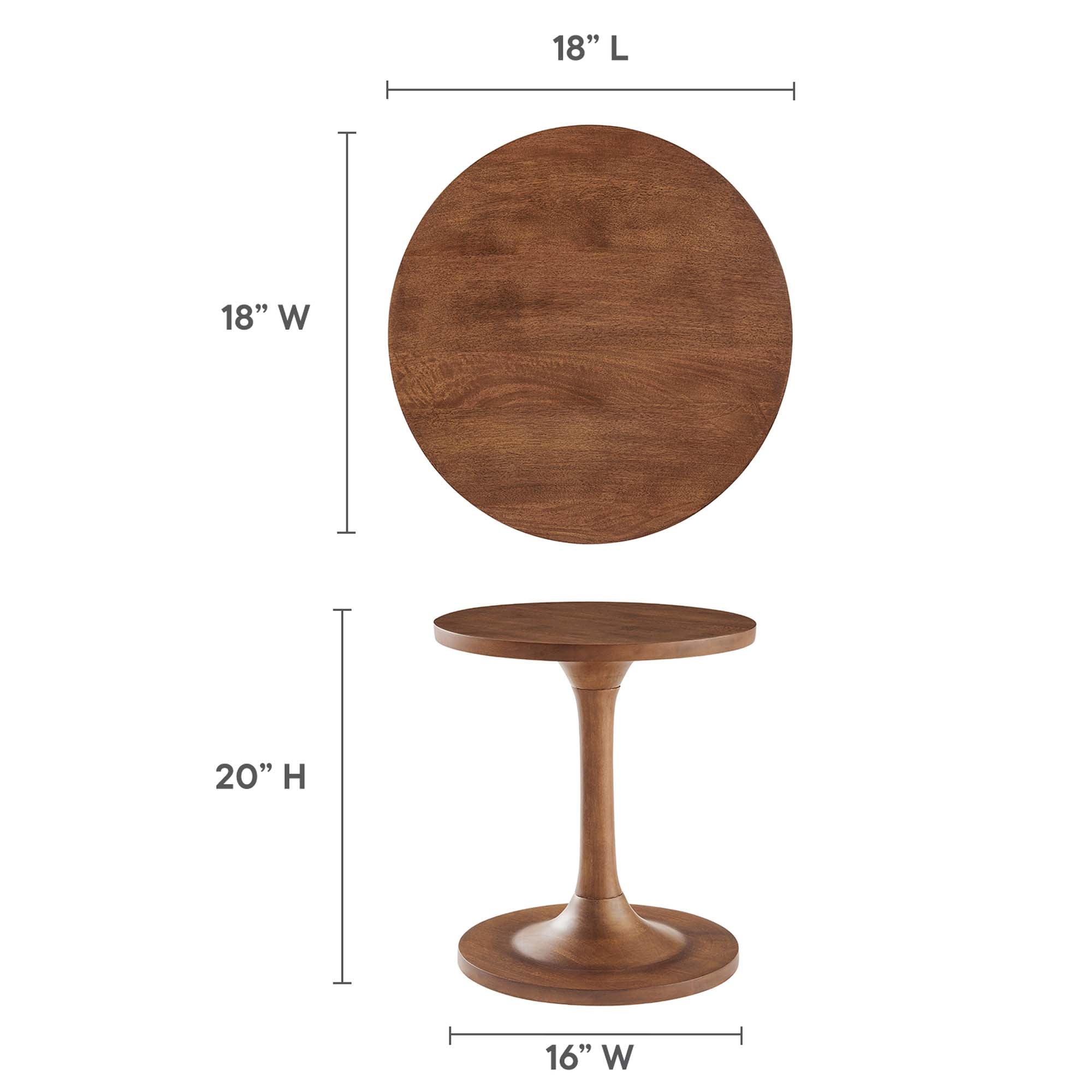 Lina Round Wood Side Table by Modway - Best Buy Furniture