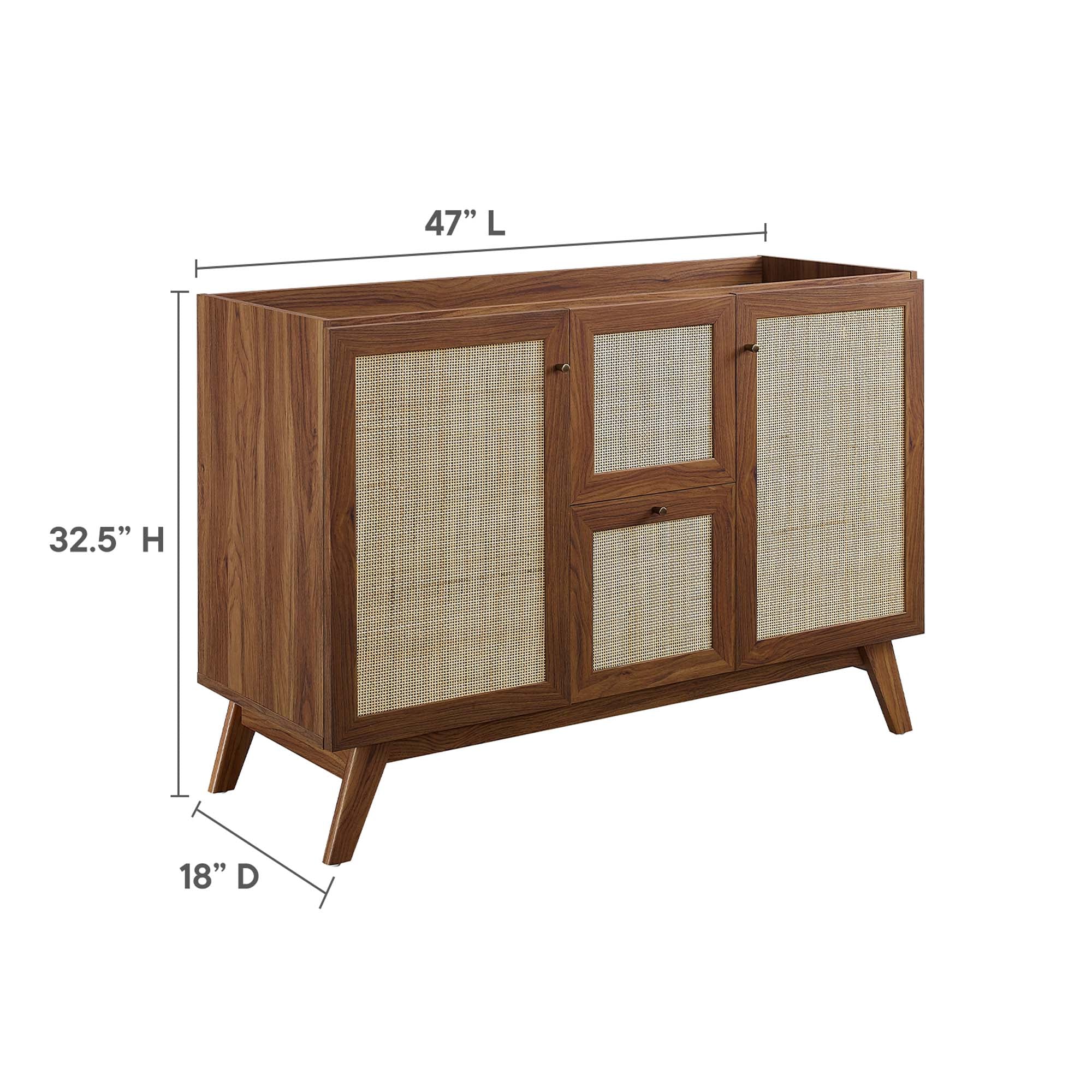 Soma 48� Single or Double Sink Compatible Bathroom Vanity Cabinet (Sink Basin Not Included) by Modway