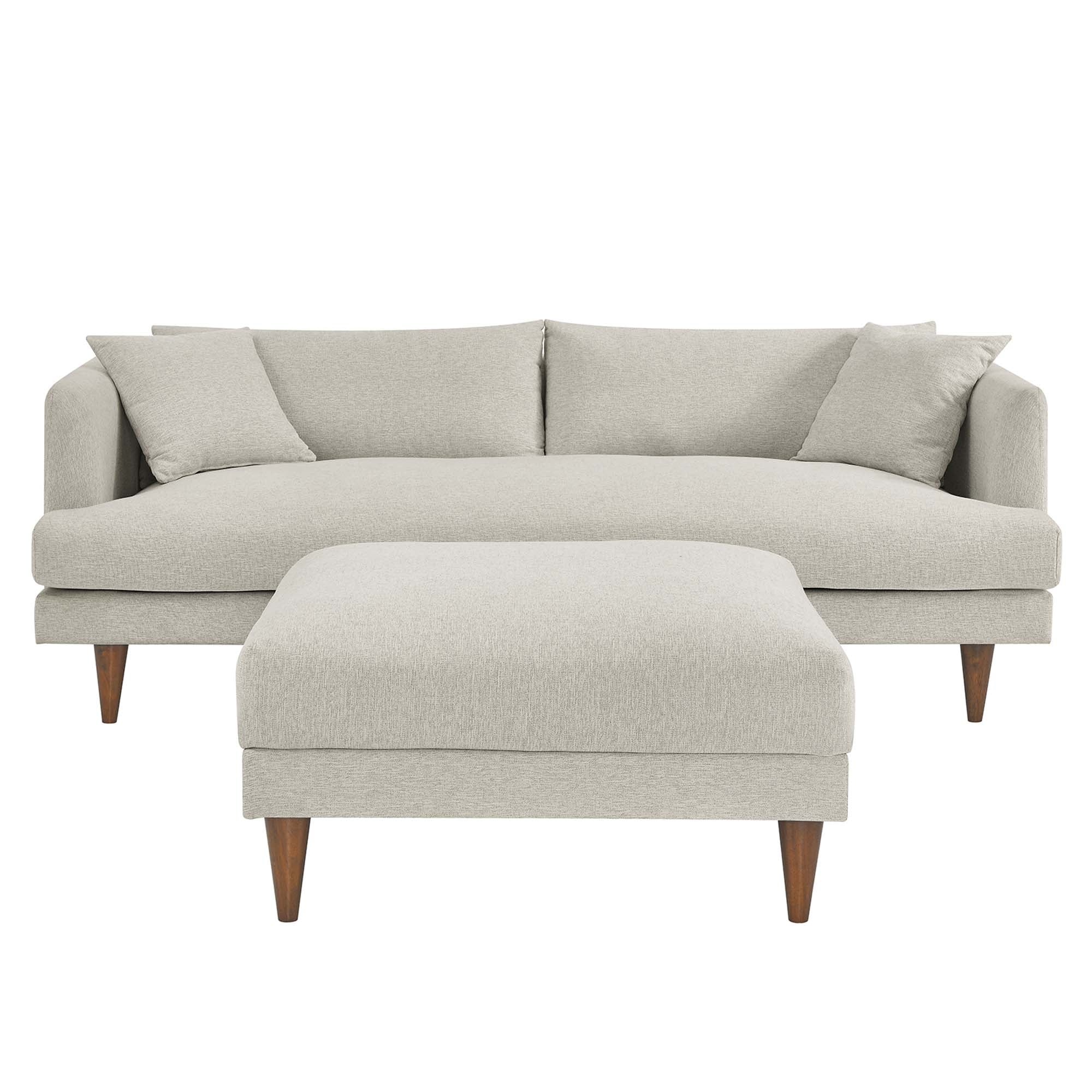 Zoya Down Filled Overstuffed Sofa and Ottoman Set by Modway