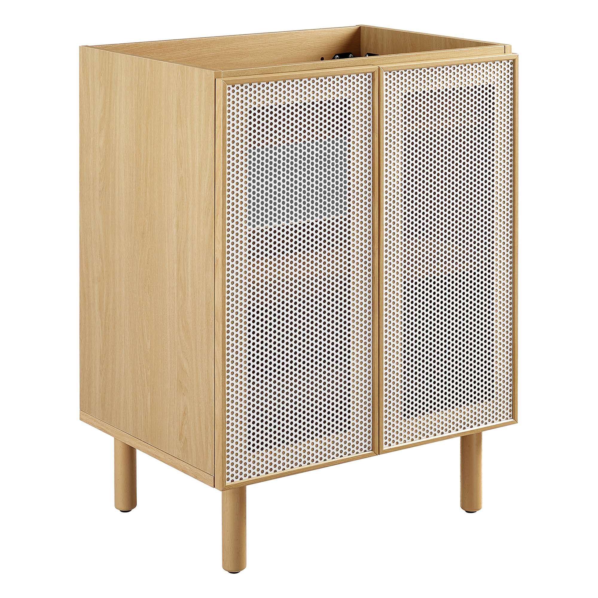 Calla 24" Perforated Metal Bathroom Vanity Cabinet (Sink Basin Not Included) by Modway