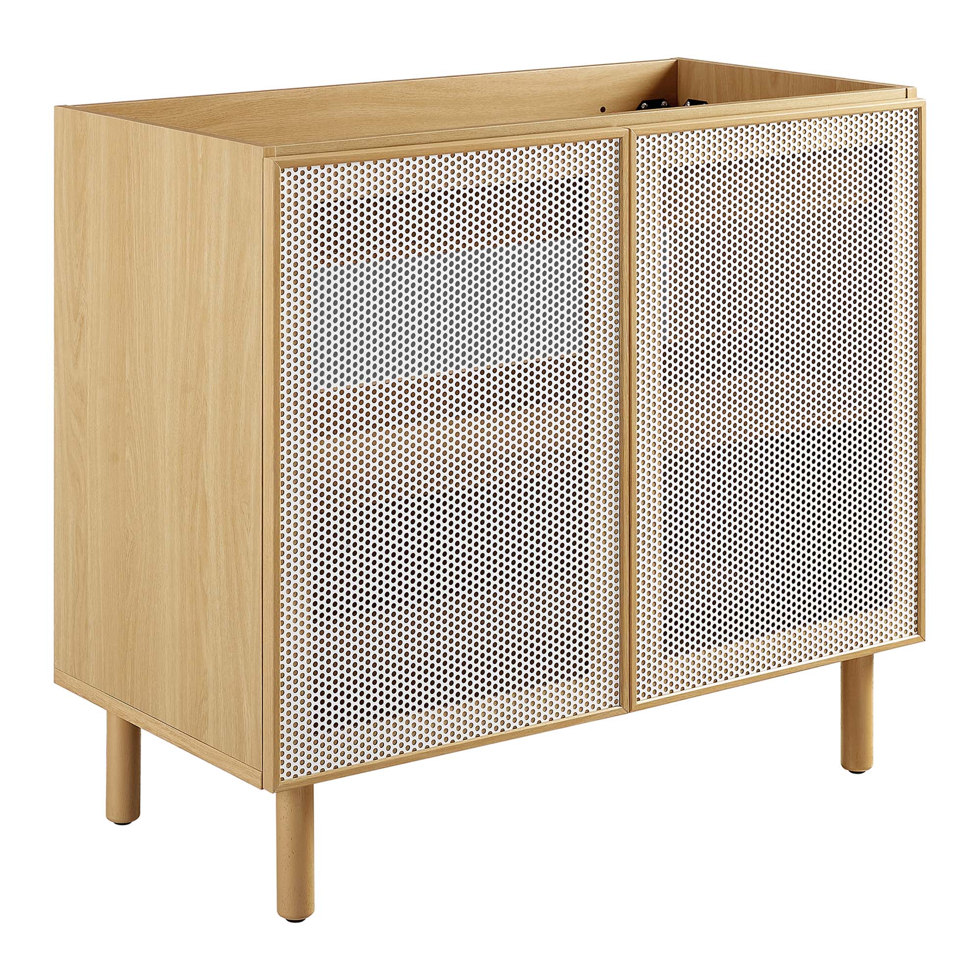 Calla 36" Perforated Metal Bathroom Vanity Cabinet (Sink Basin Not Included) by Modway