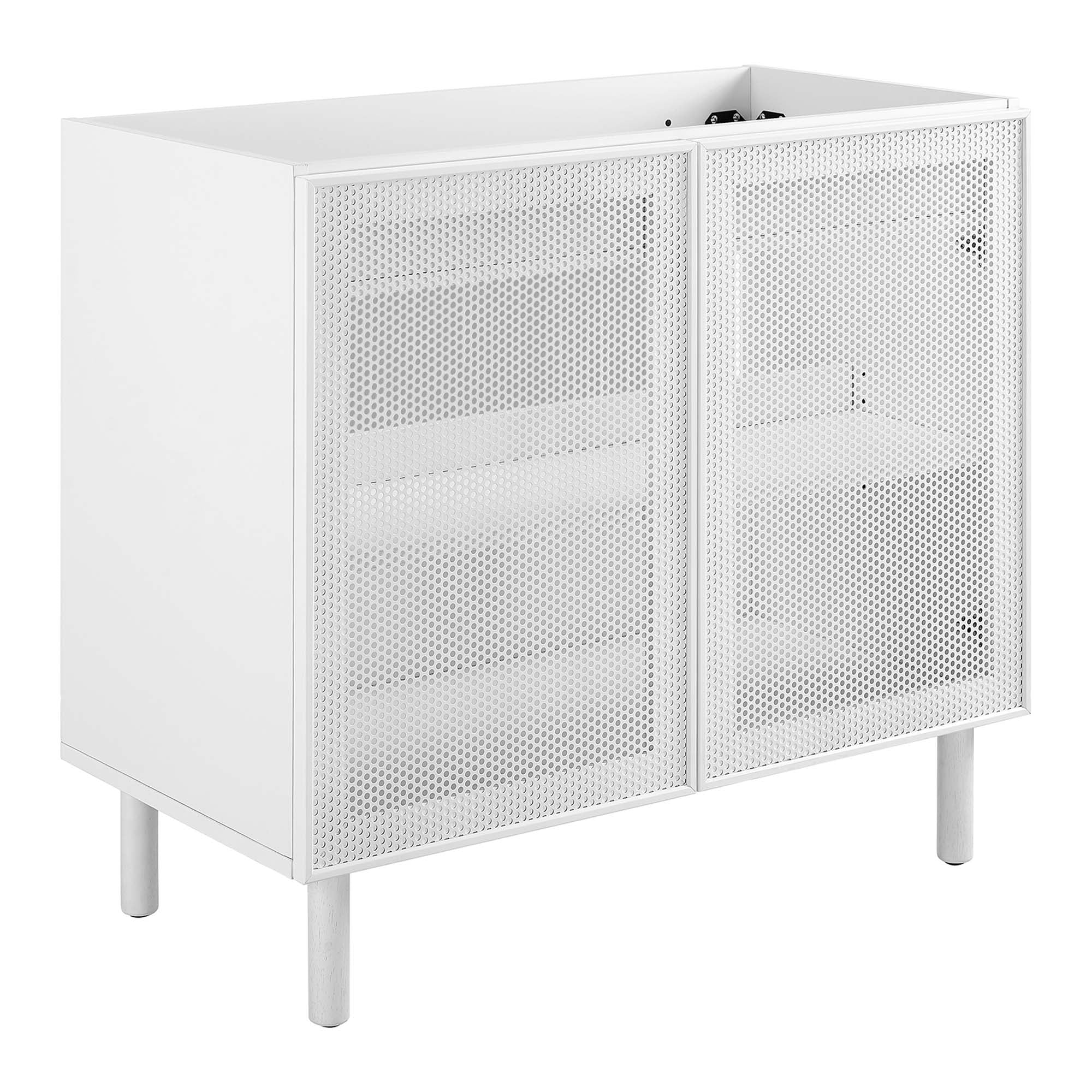 Calla 36" Perforated Metal Bathroom Vanity Cabinet (Sink Basin Not Included) by Modway