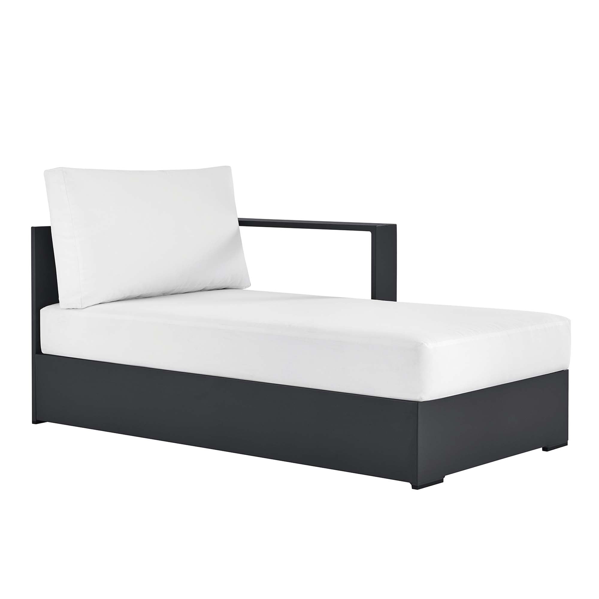 Tahoe Outdoor Patio Powder-Coated Aluminum Modular Right-Facing Chaise Lounge by Modway
