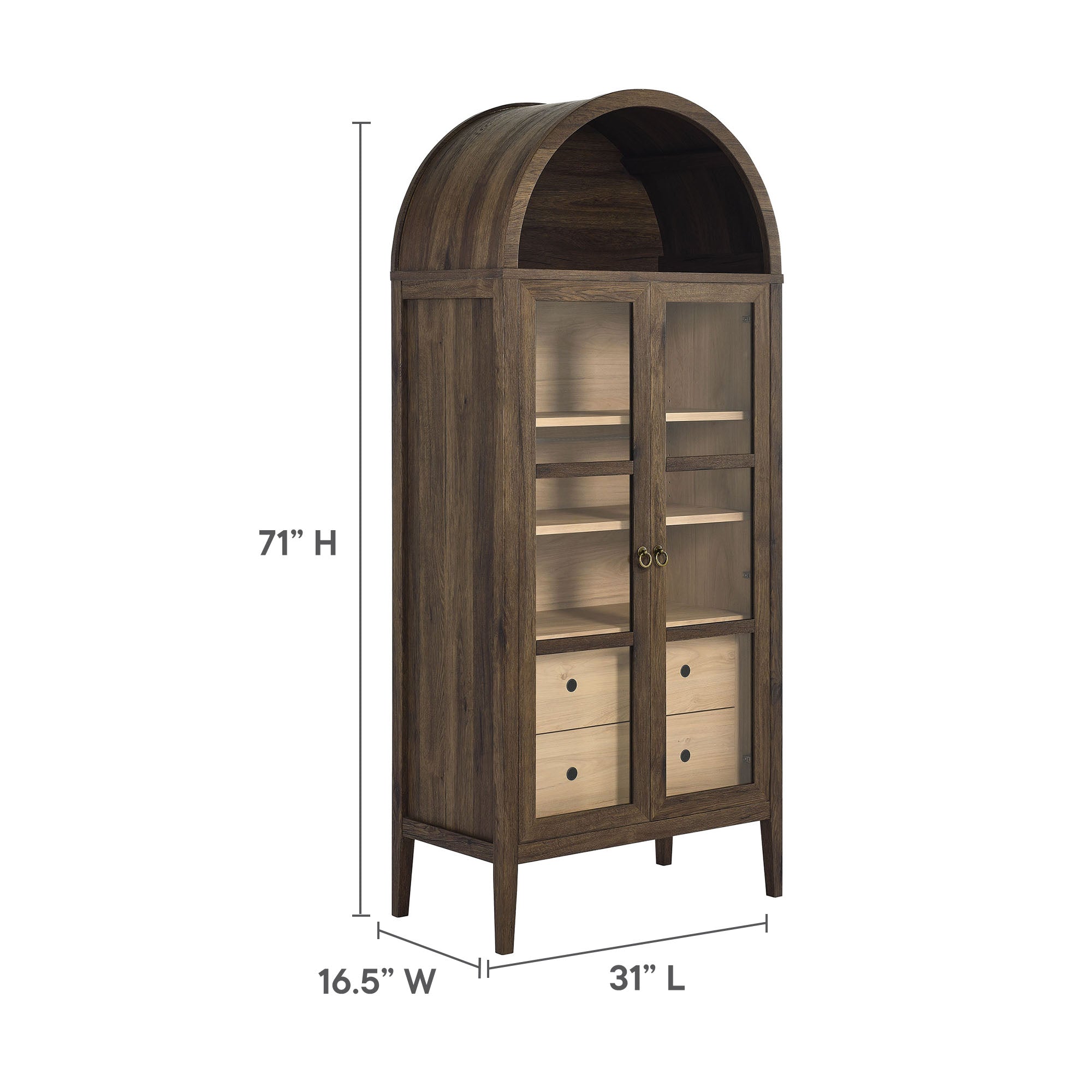 Nolan Tall Arched Storage Display Cabinet by Modway - Best Buy Furniture
