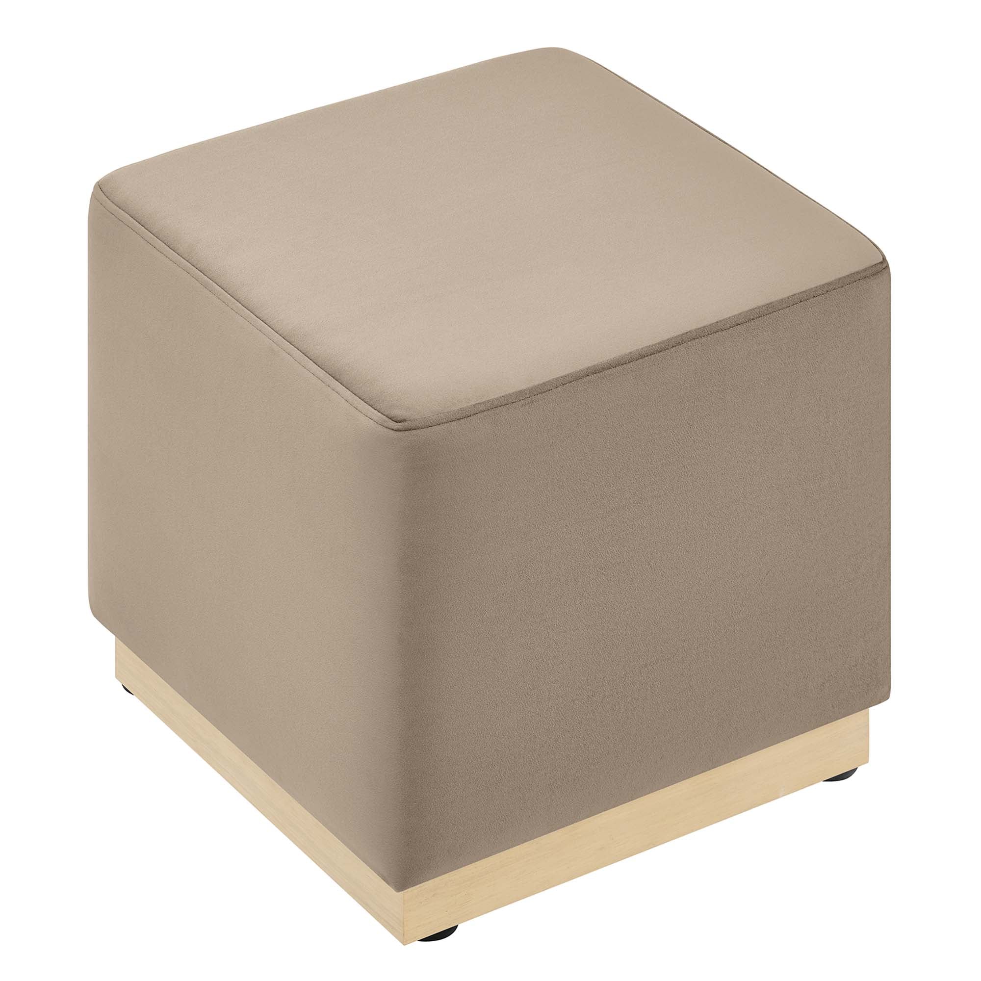 Tilden 17" Square Performance Velvet Upholstered Ottoman by Modway