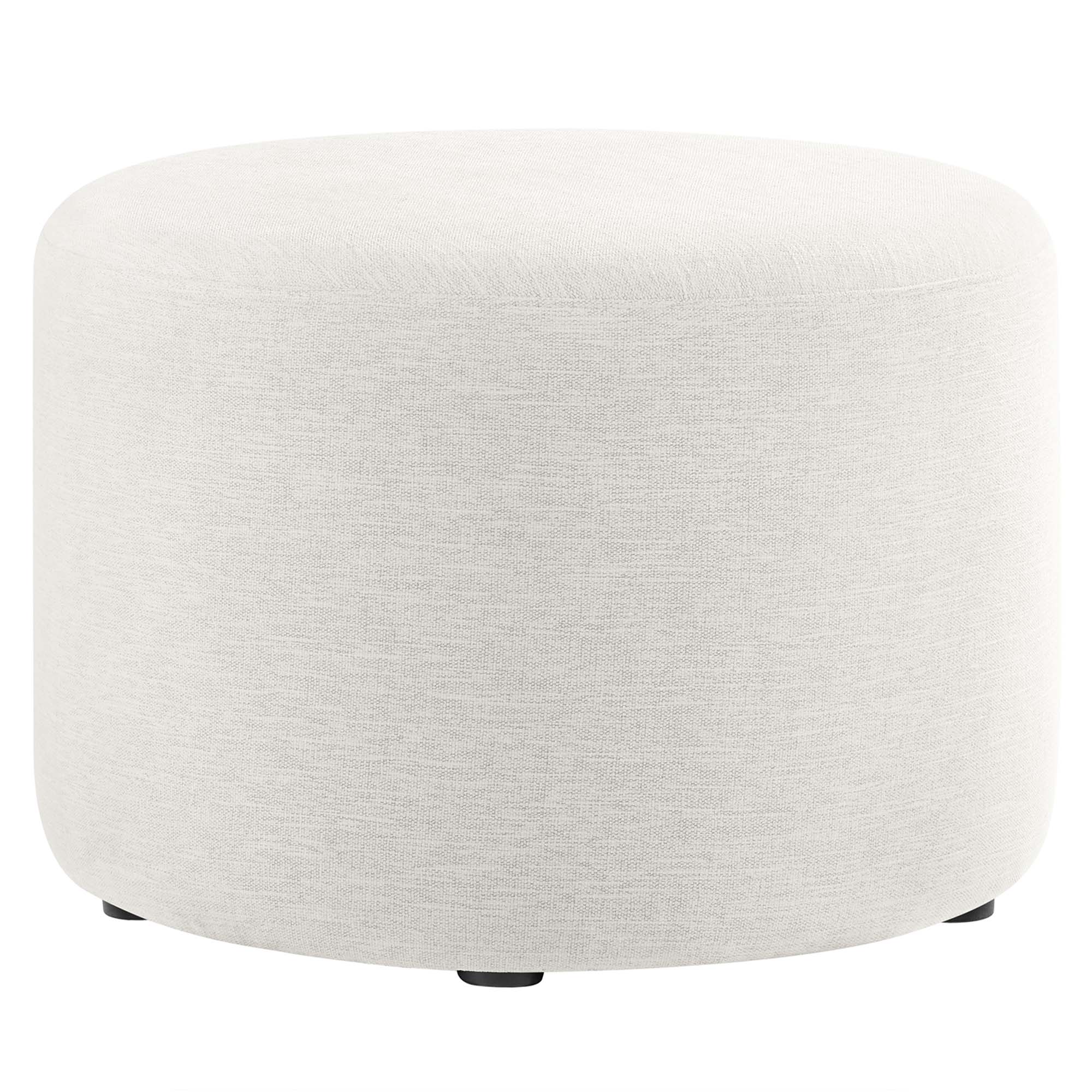 Callum Large 23" Round Woven Heathered Fabric Upholstered Ottoman by Modway