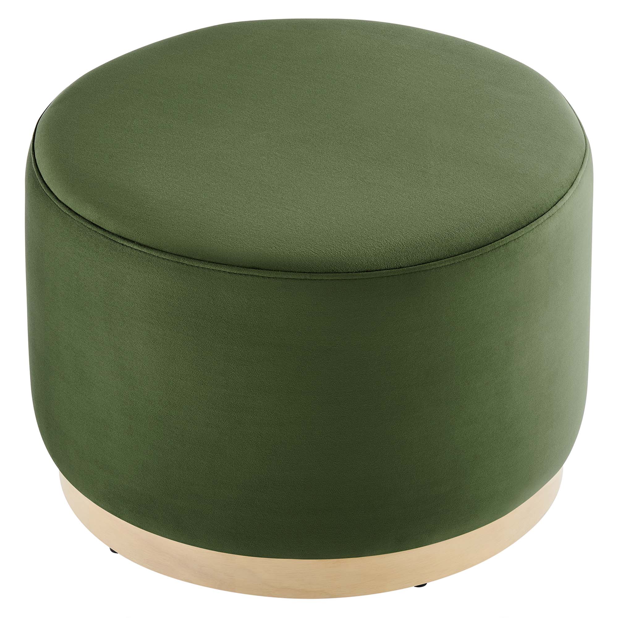 Tilden Large 23" Round Performance Velvet Upholstered Ottoman by Modway