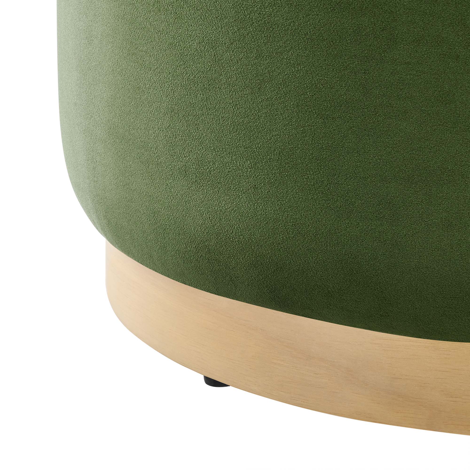 Tilden Large 23" Round Performance Velvet Upholstered Ottoman by Modway