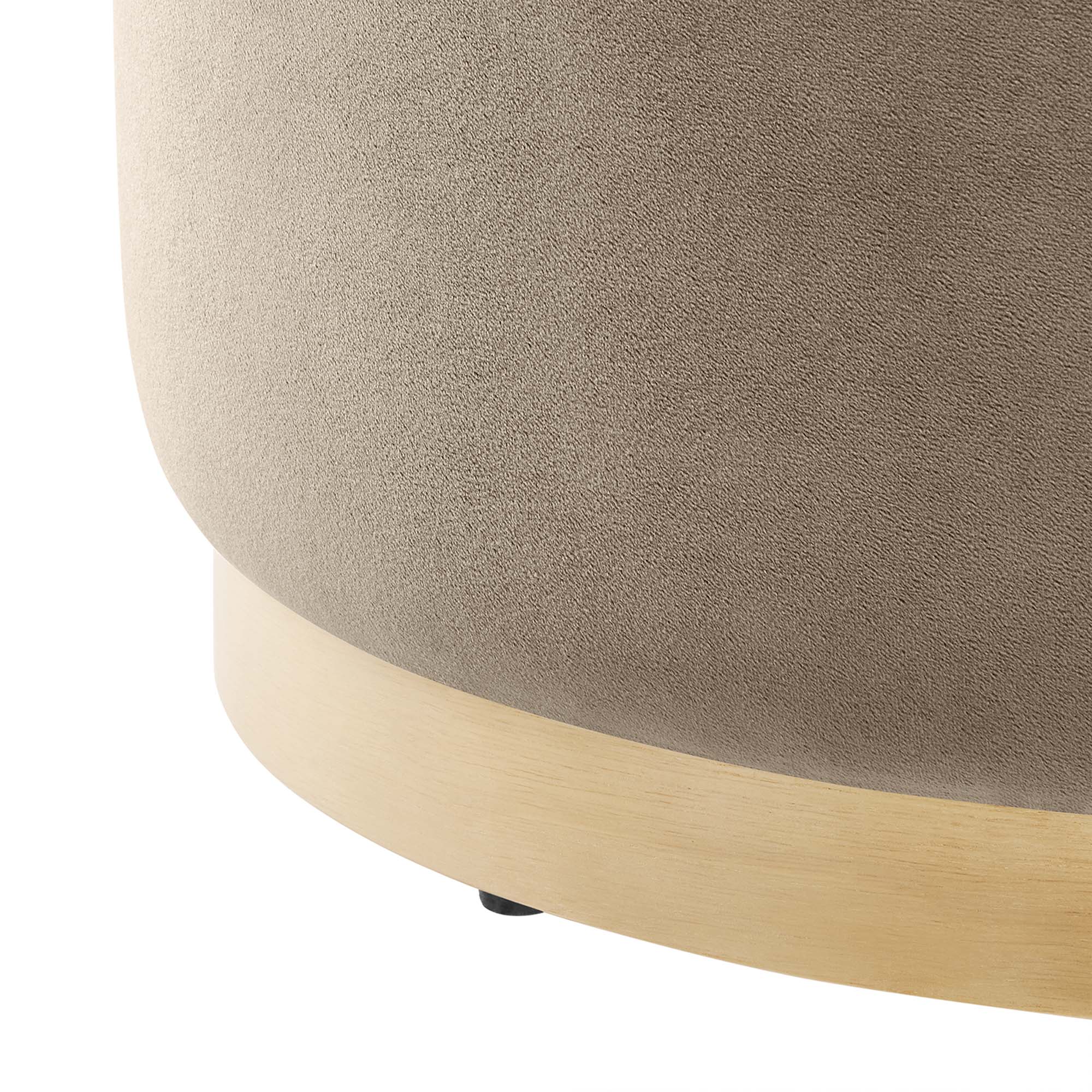 Tilden Large 23" Round Performance Velvet Upholstered Ottoman by Modway