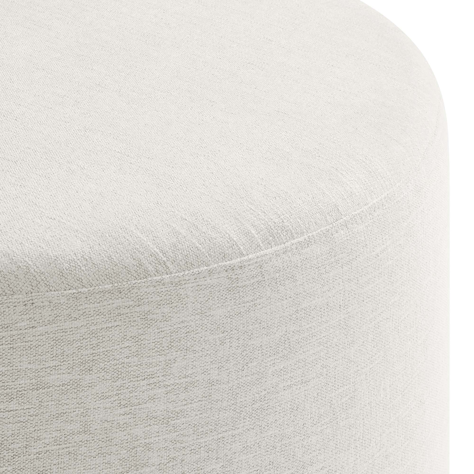 Callum Large 29" Round Woven Heathered Fabric Upholstered Ottoman by Modway
