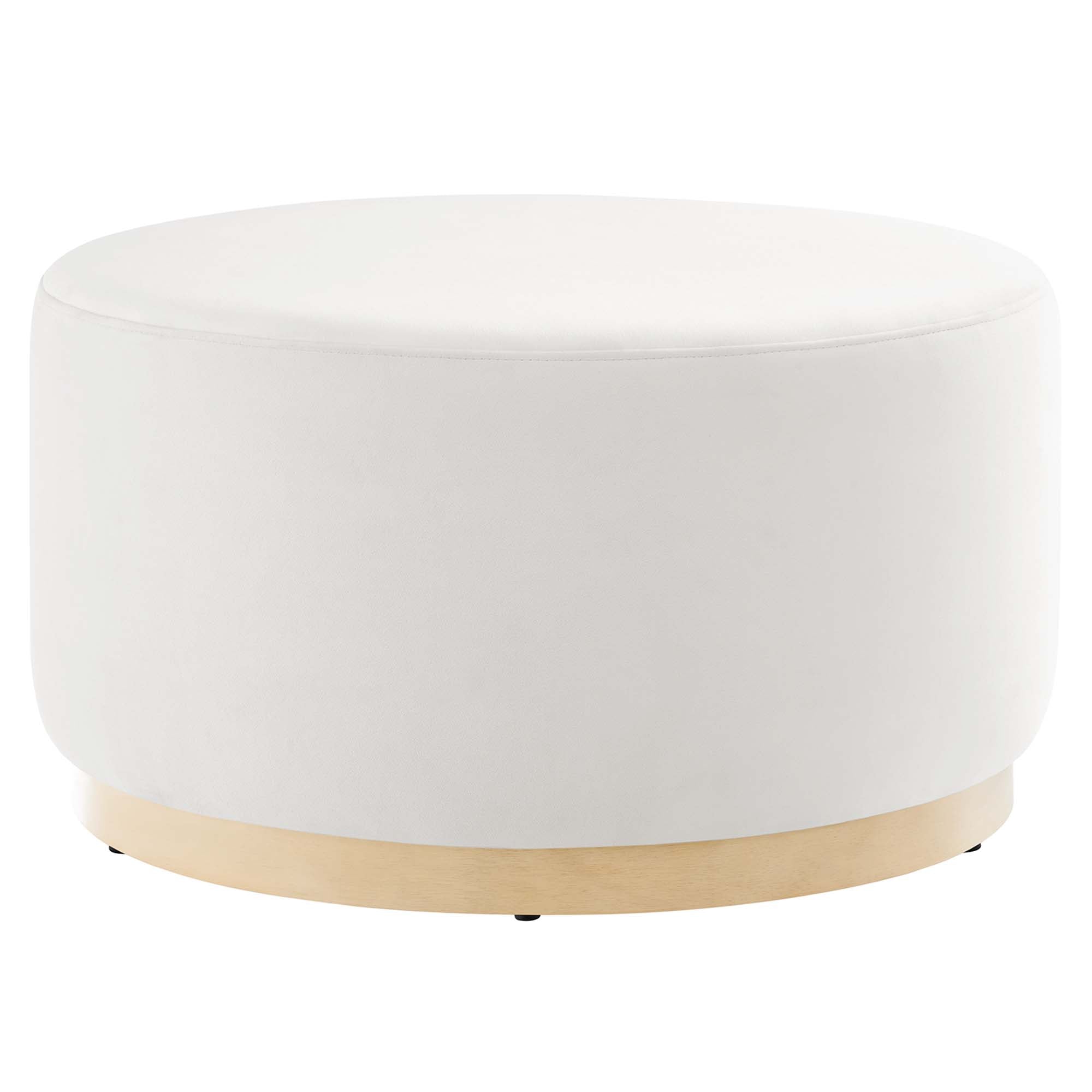 Tilden Large 29" Round Performance Velvet Upholstered Ottoman by Modway