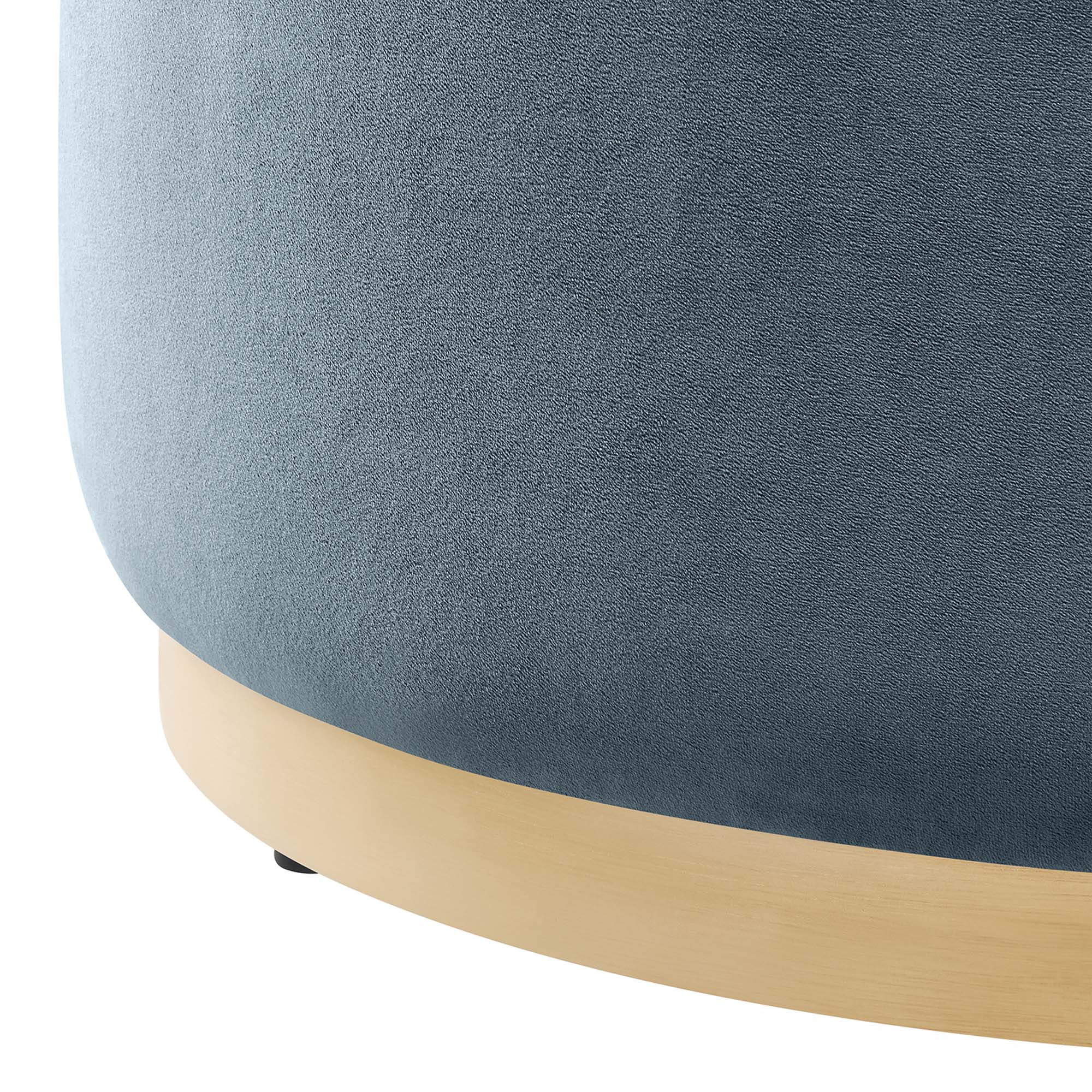 Tilden Large 29" Round Performance Velvet Upholstered Ottoman by Modway