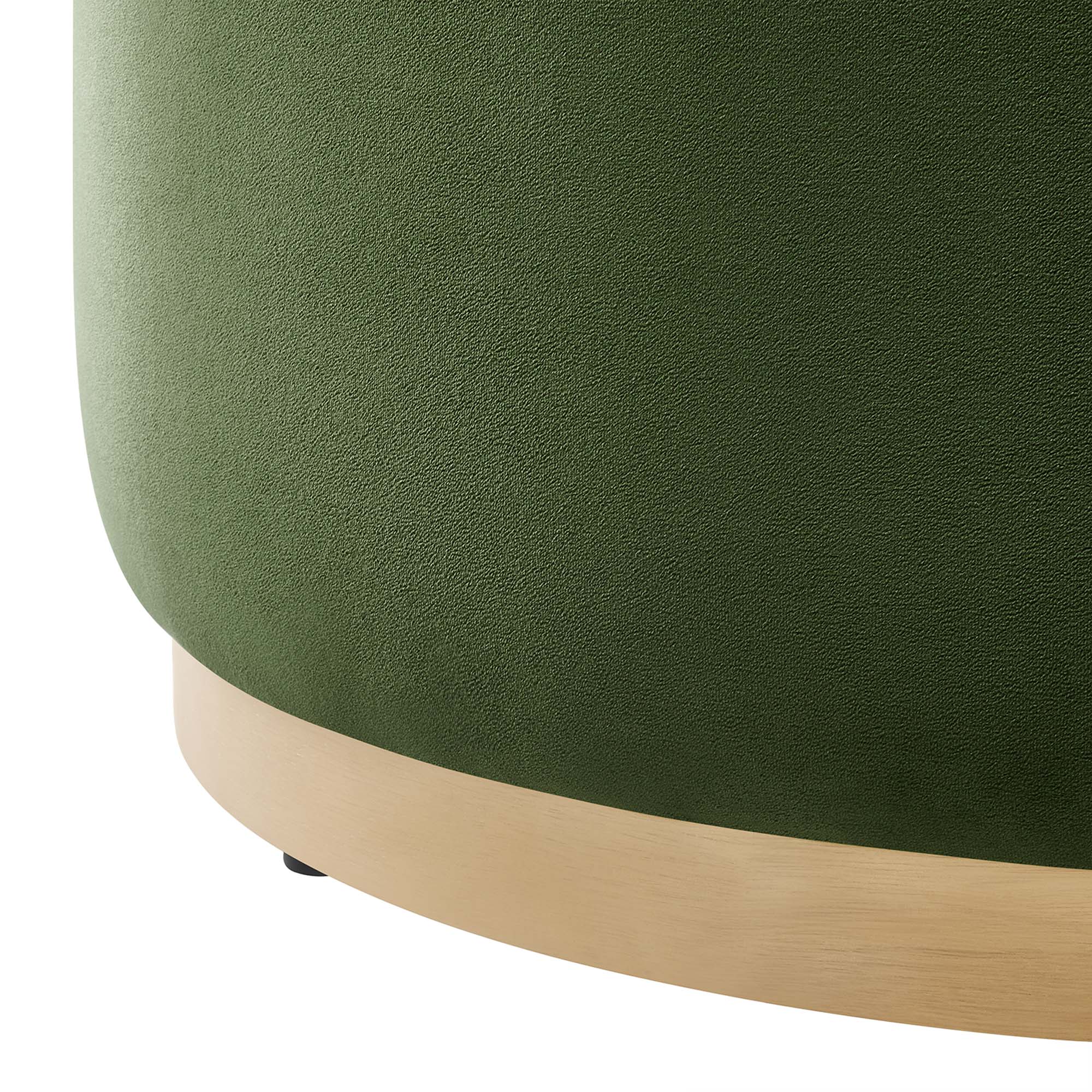 Tilden Large 29" Round Performance Velvet Upholstered Ottoman by Modway