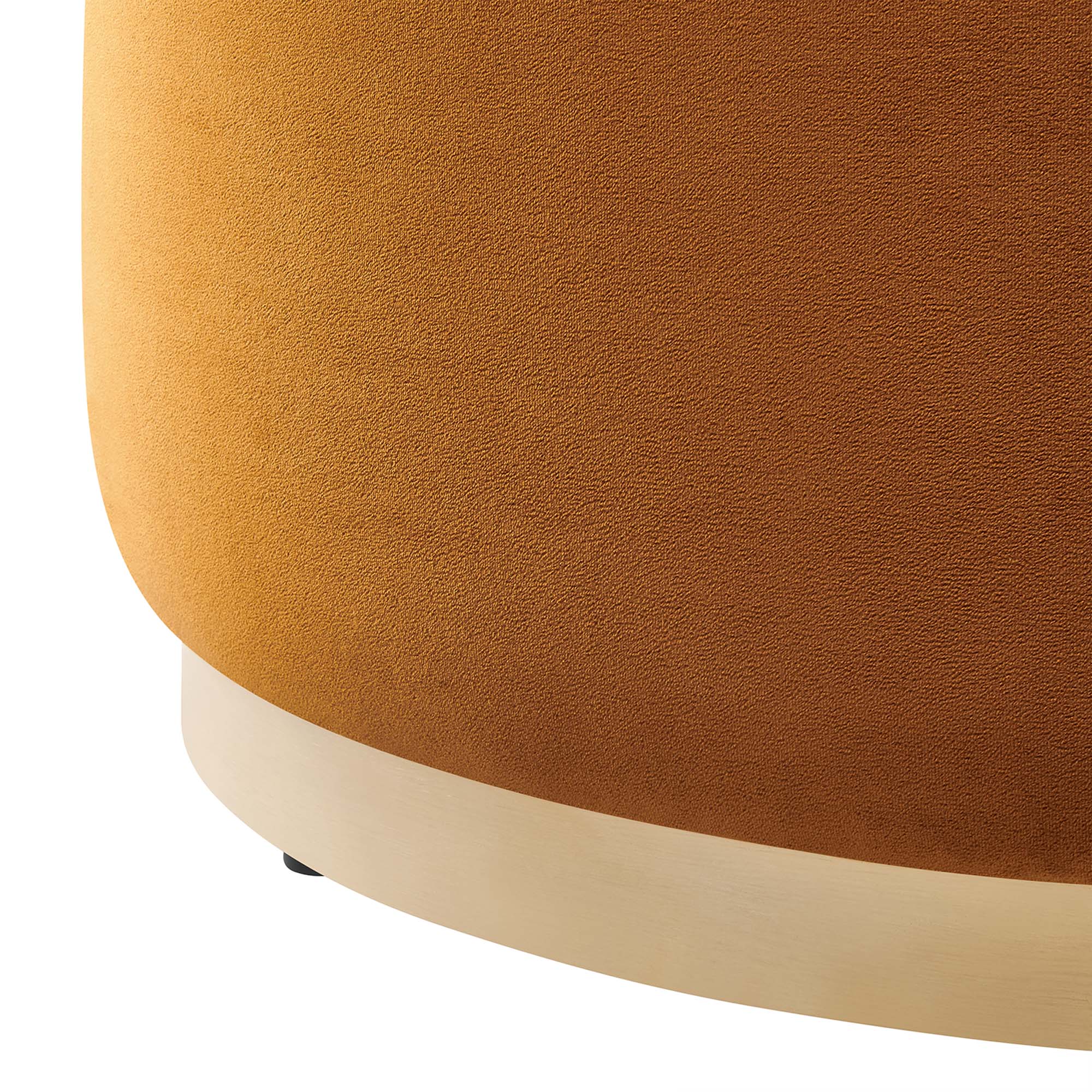 Tilden Large 29" Round Performance Velvet Upholstered Ottoman by Modway