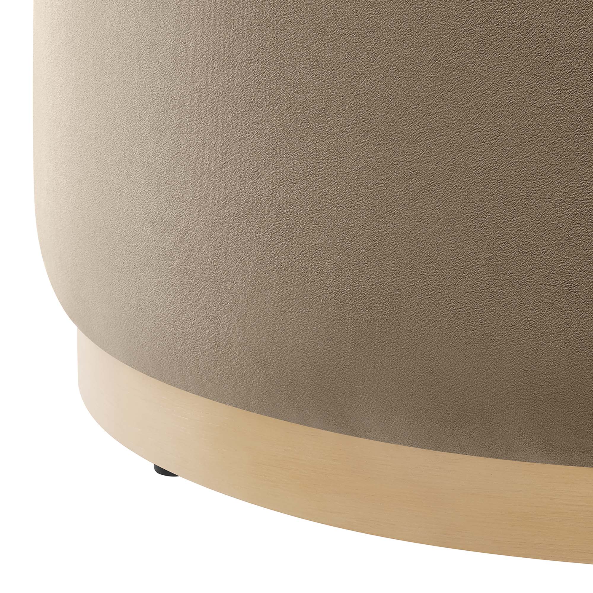 Tilden Large 29" Round Performance Velvet Upholstered Ottoman by Modway