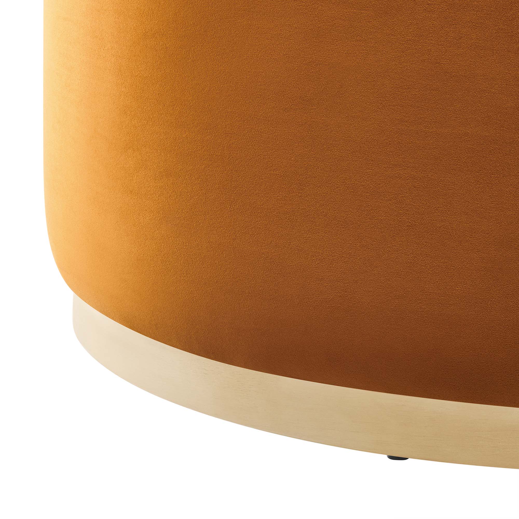 Tilden Large 38" Round Performance Velvet Upholstered Ottoman by Modway