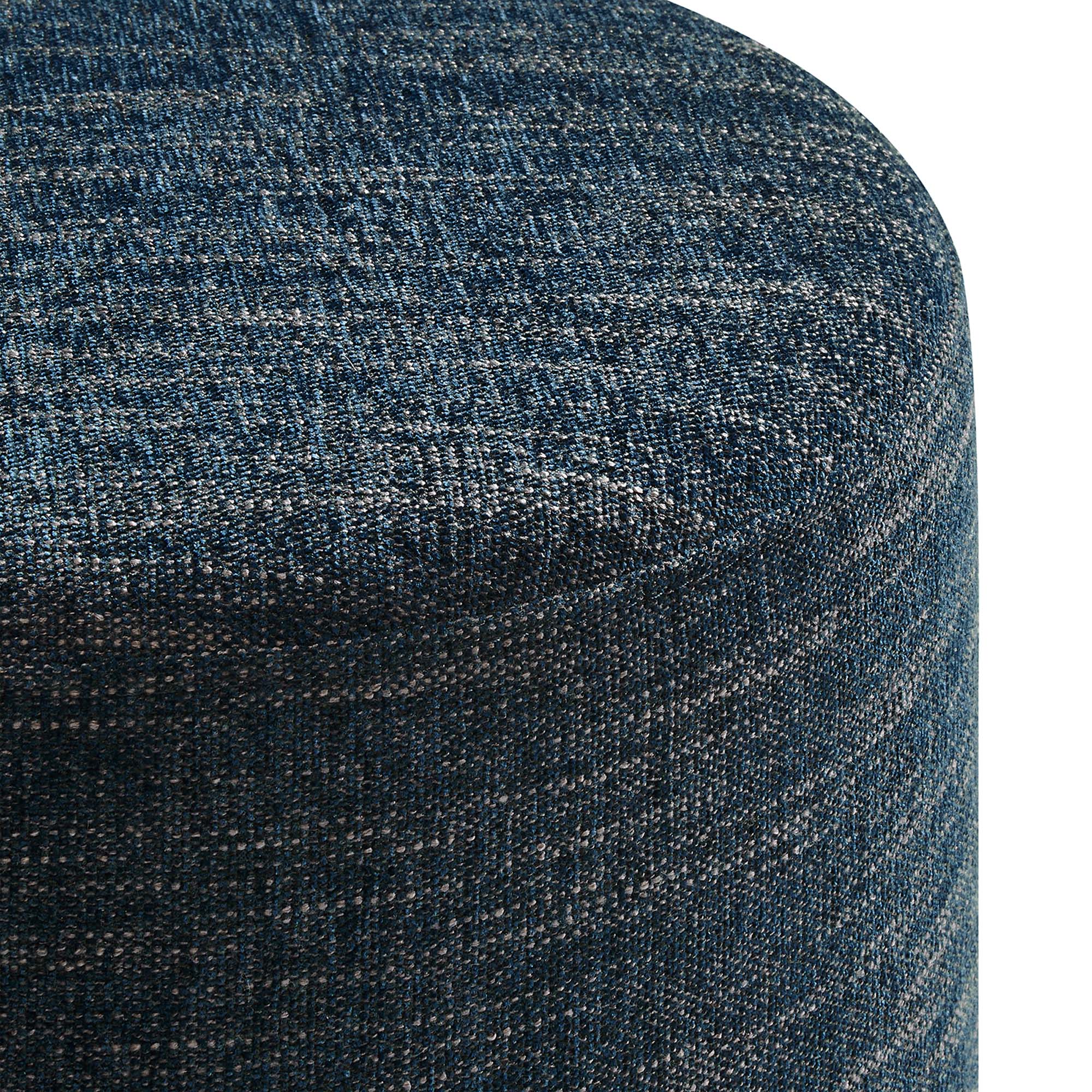 Callum 16" Round Woven Heathered Fabric Upholstered Ottoman by Modway