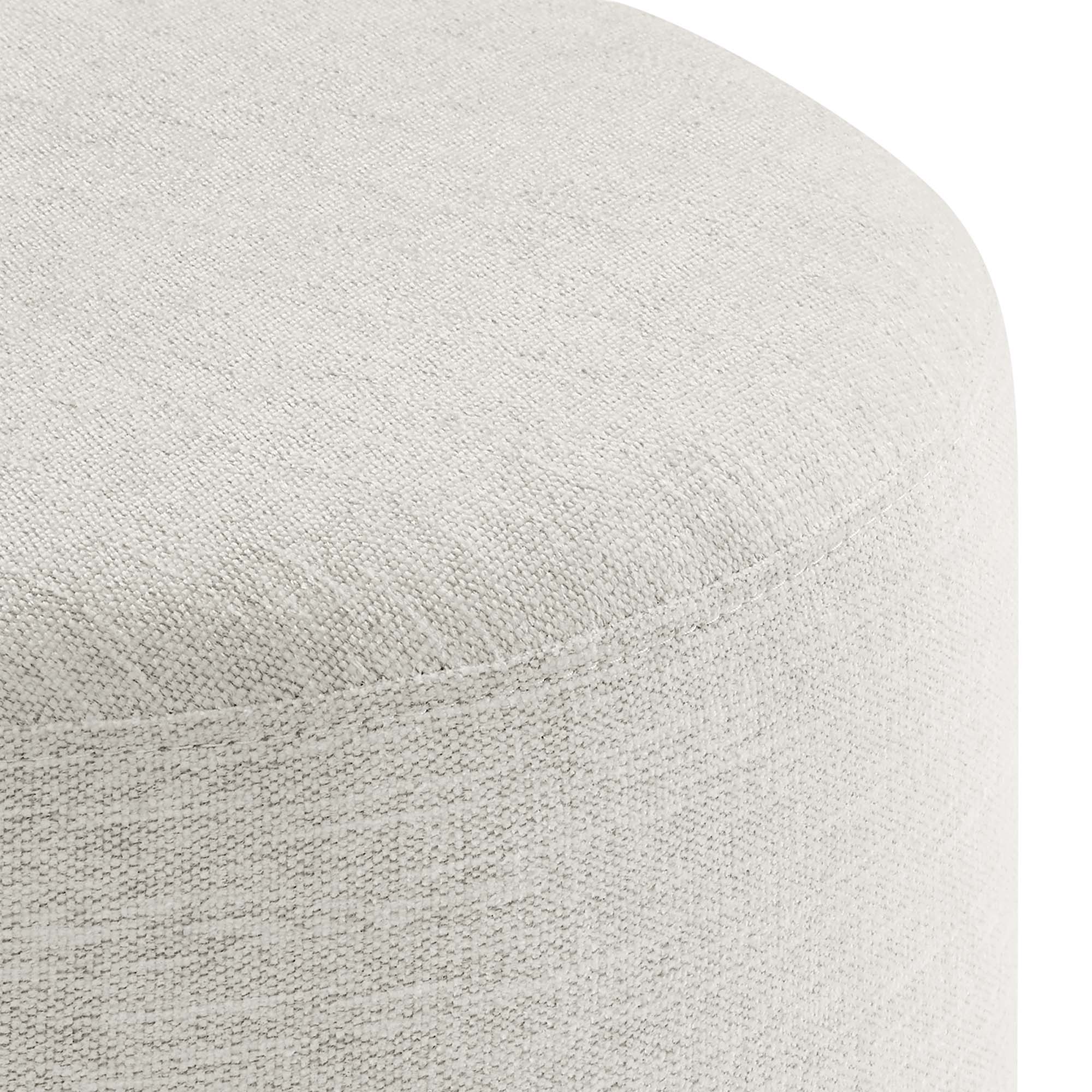 Callum 16" Round Woven Heathered Fabric Upholstered Ottoman by Modway