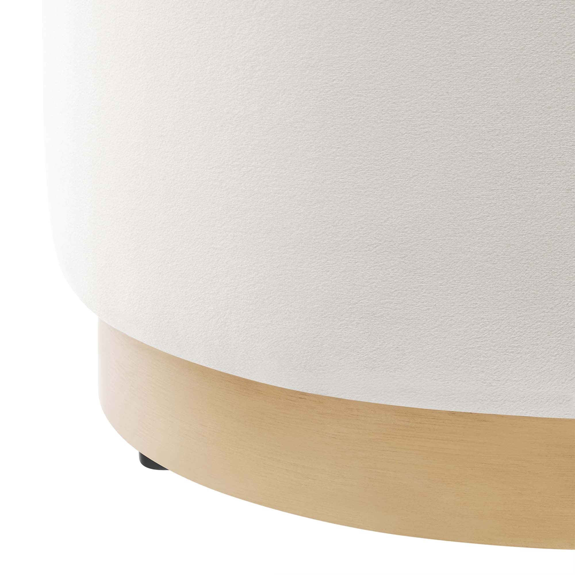 Tilden 16" Round Performance Velvet Upholstered Ottoman by Modway