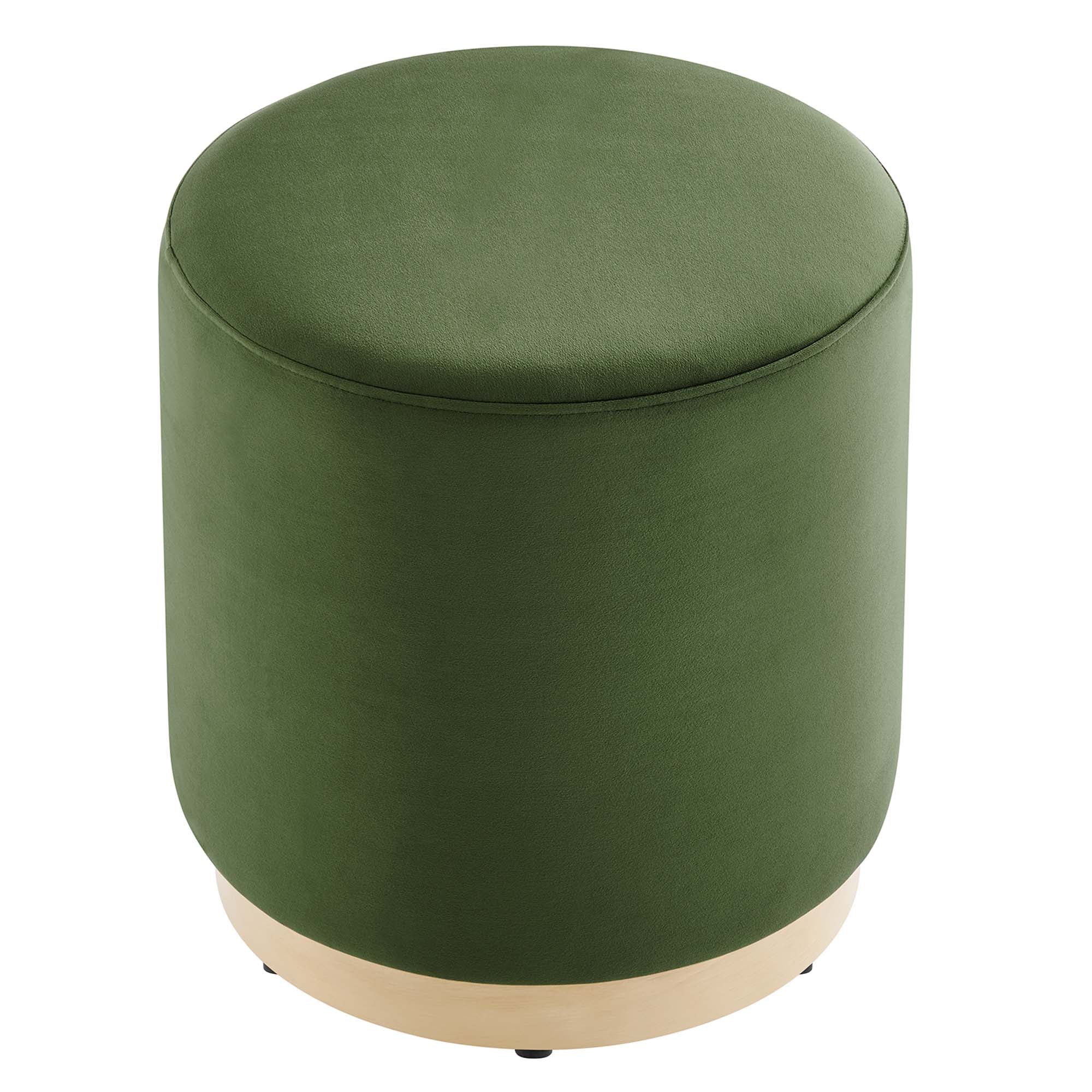 Tilden 16" Round Performance Velvet Upholstered Ottoman by Modway