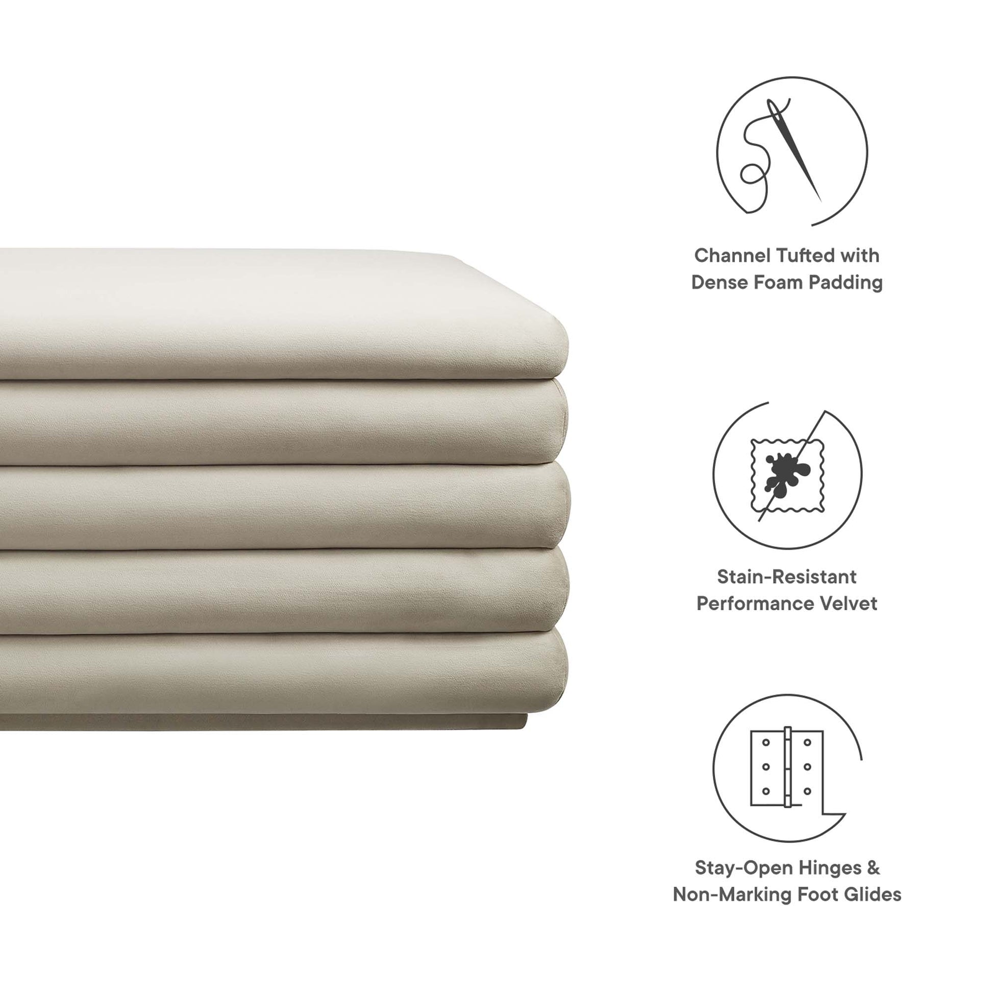 Mezzo Upholstered Performance Velvet Storage Bench by Modway - Best Buy Furniture