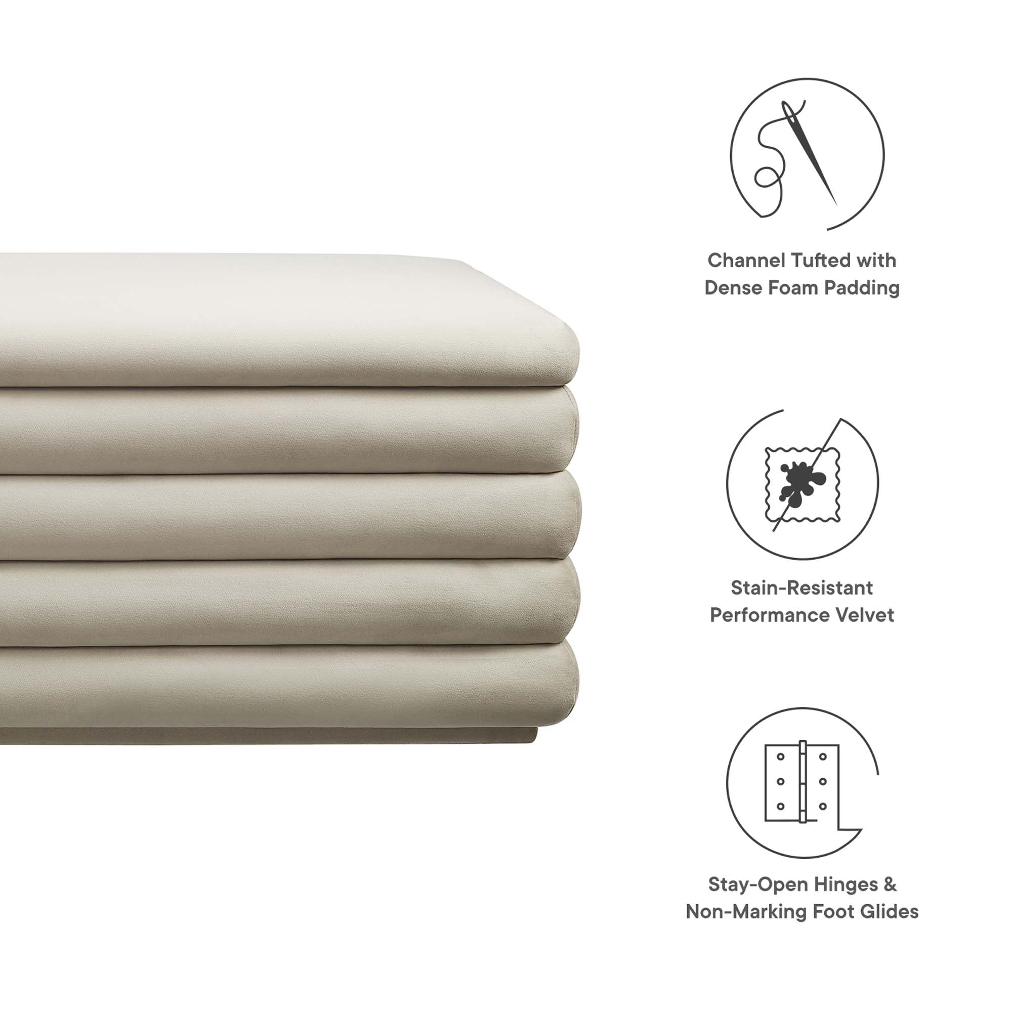 Mezzo Upholstered Performance Velvet Storage Bench by Modway - Best Buy Furniture