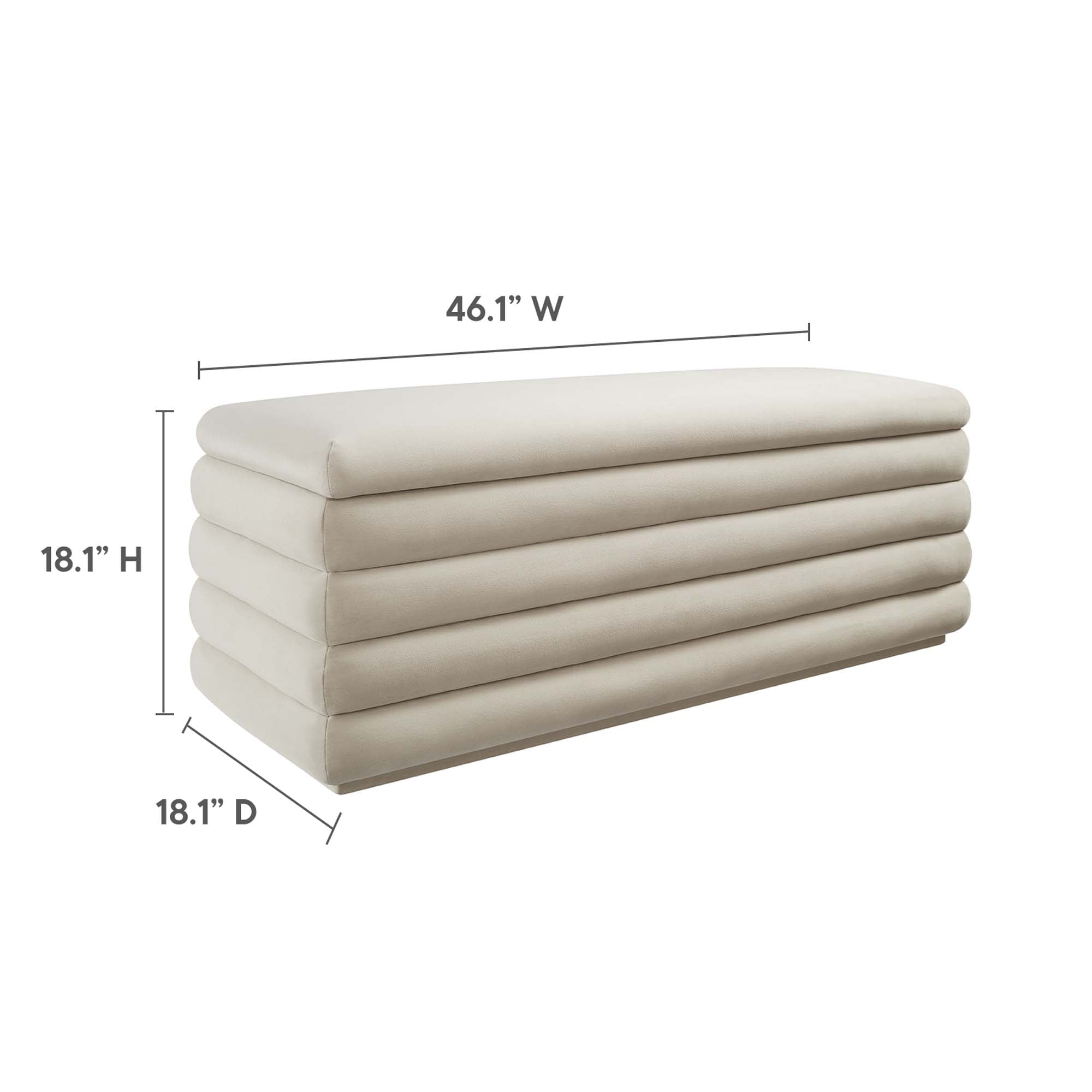 Mezzo Upholstered Performance Velvet Storage Bench by Modway - Best Buy Furniture
