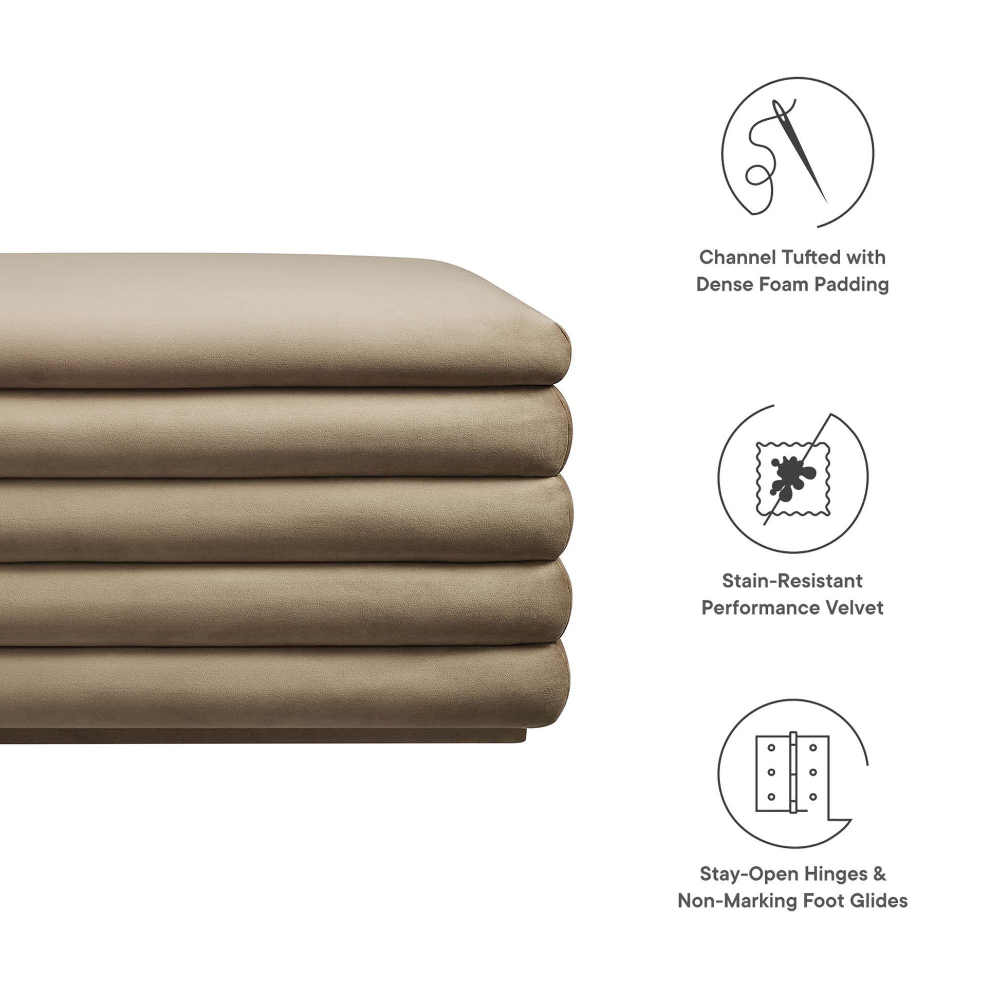 Mezzo Upholstered Performance Velvet Storage Bench by Modway - Best Buy Furniture