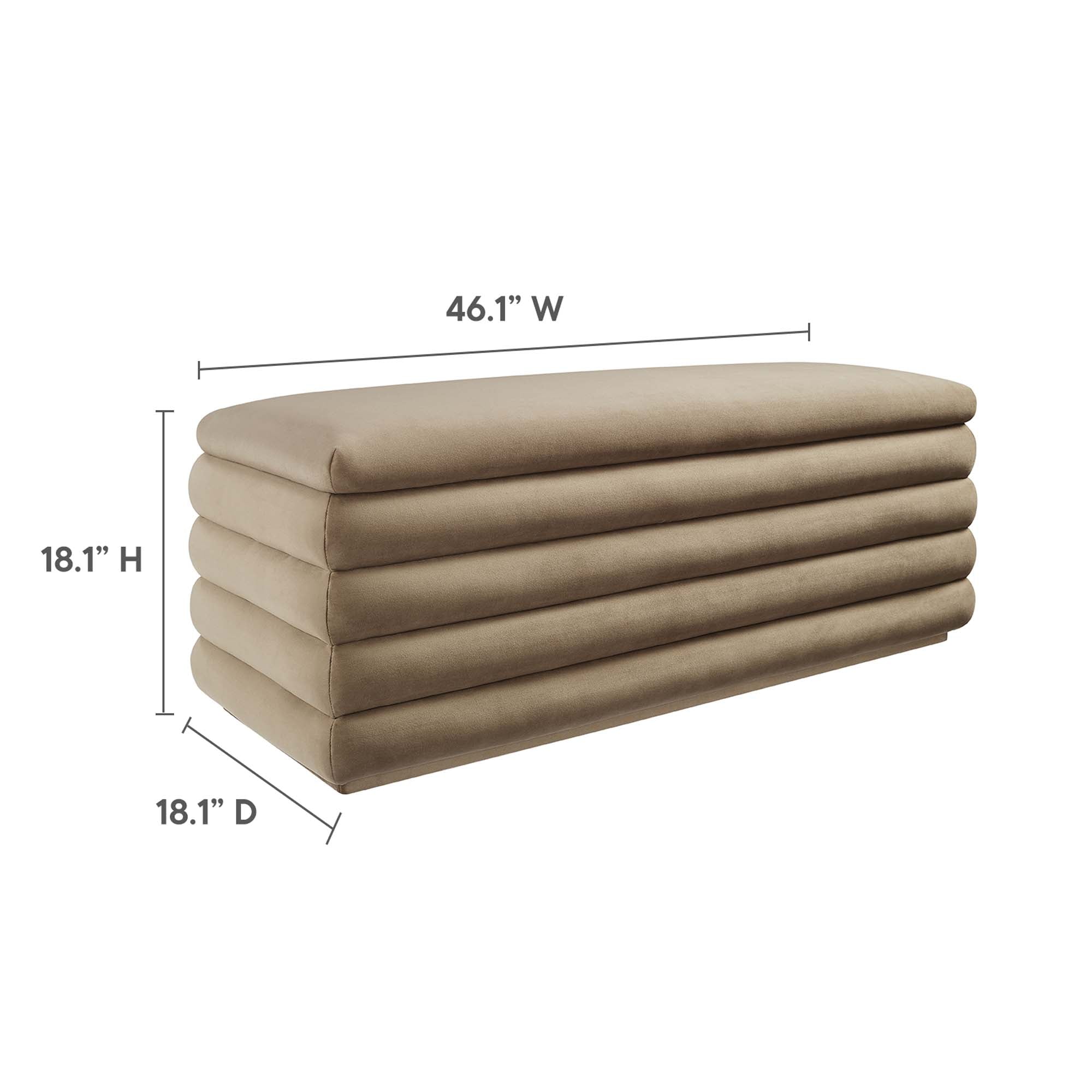 Mezzo Upholstered Performance Velvet Storage Bench by Modway - Best Buy Furniture